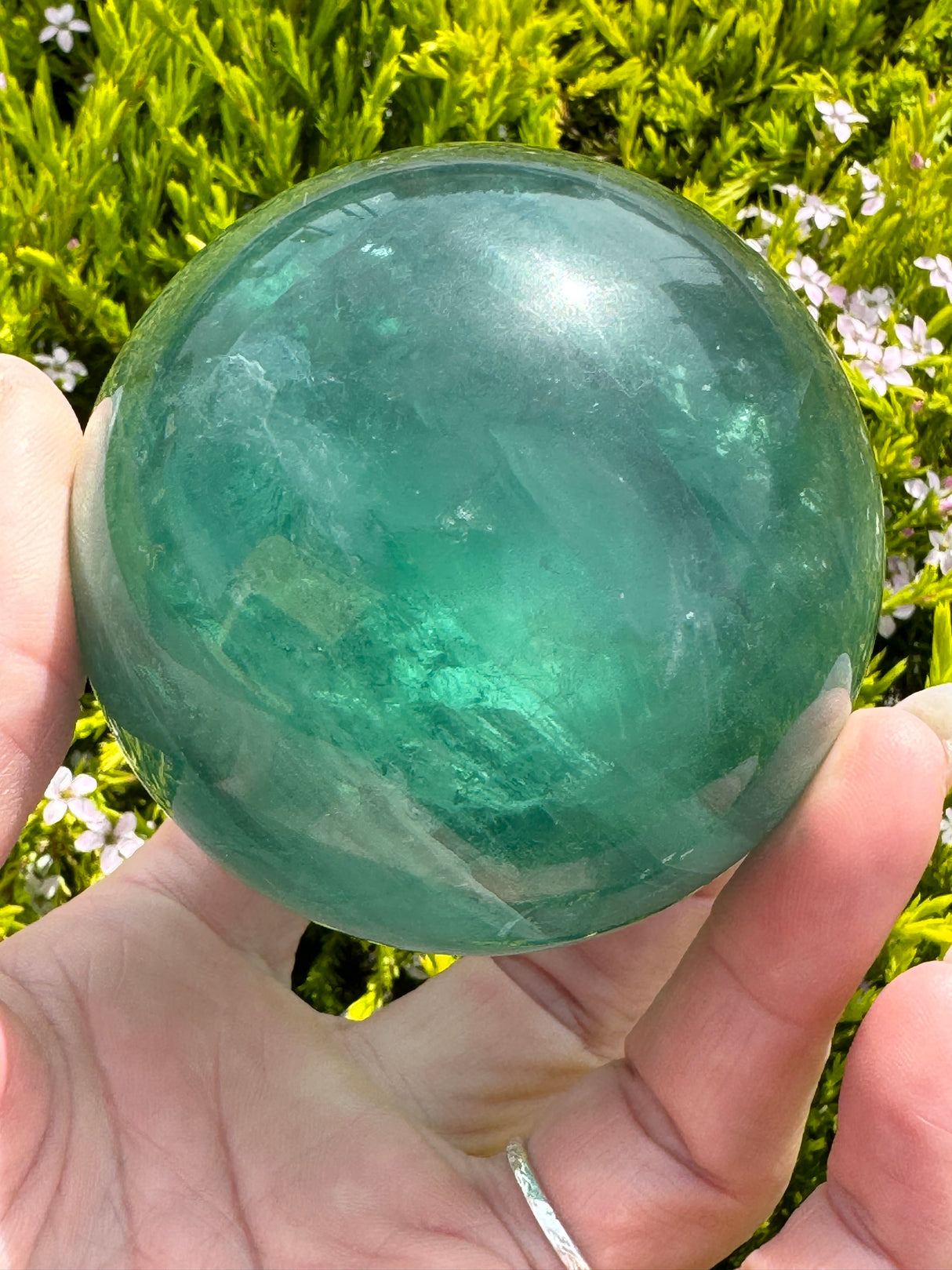 Green Fluorite Sphere #2 592g- Concentration