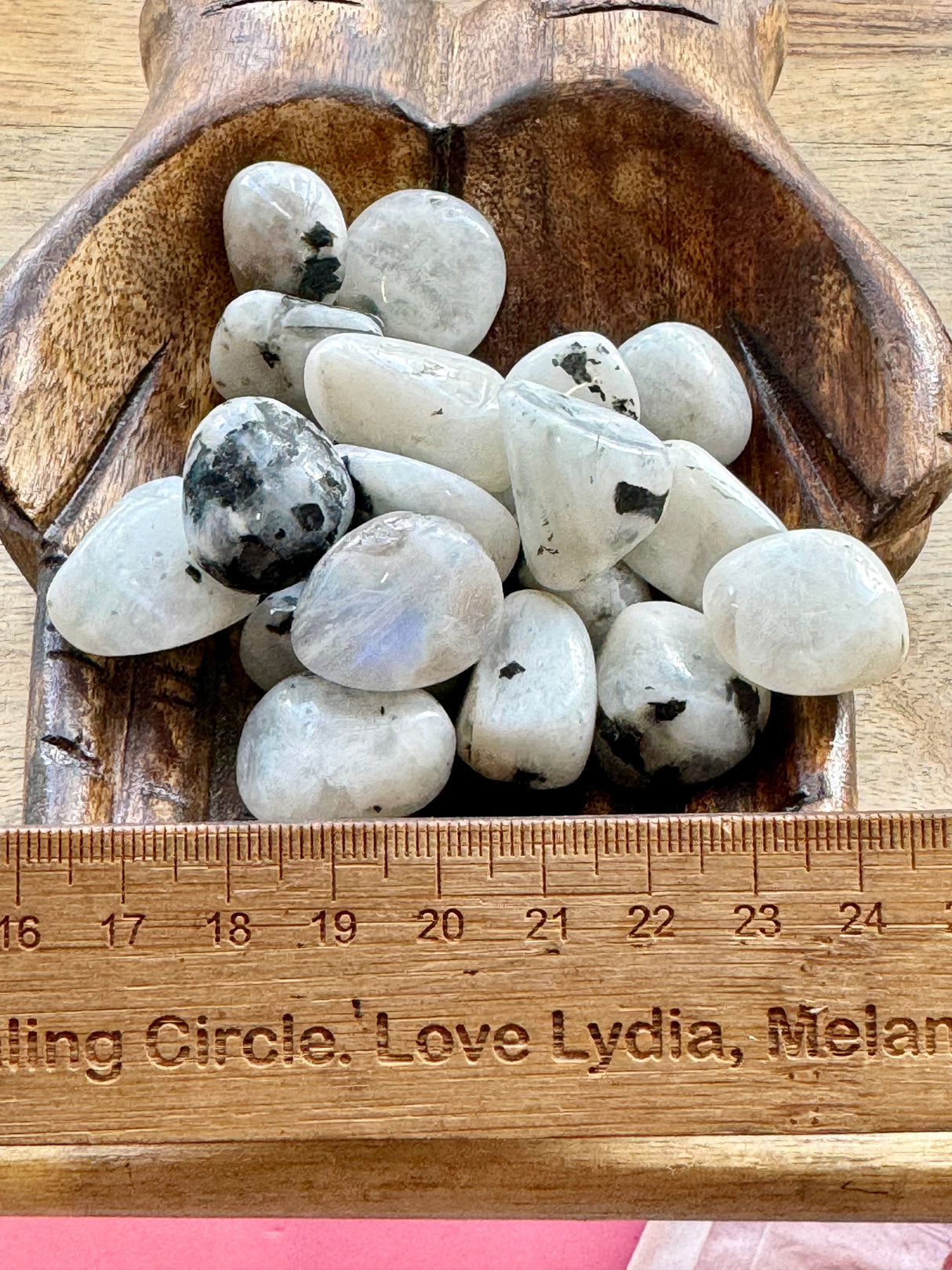 Rainbow Moonstone Tumbled Stone – Stone of Intuition, Divine Light & New Beginnings