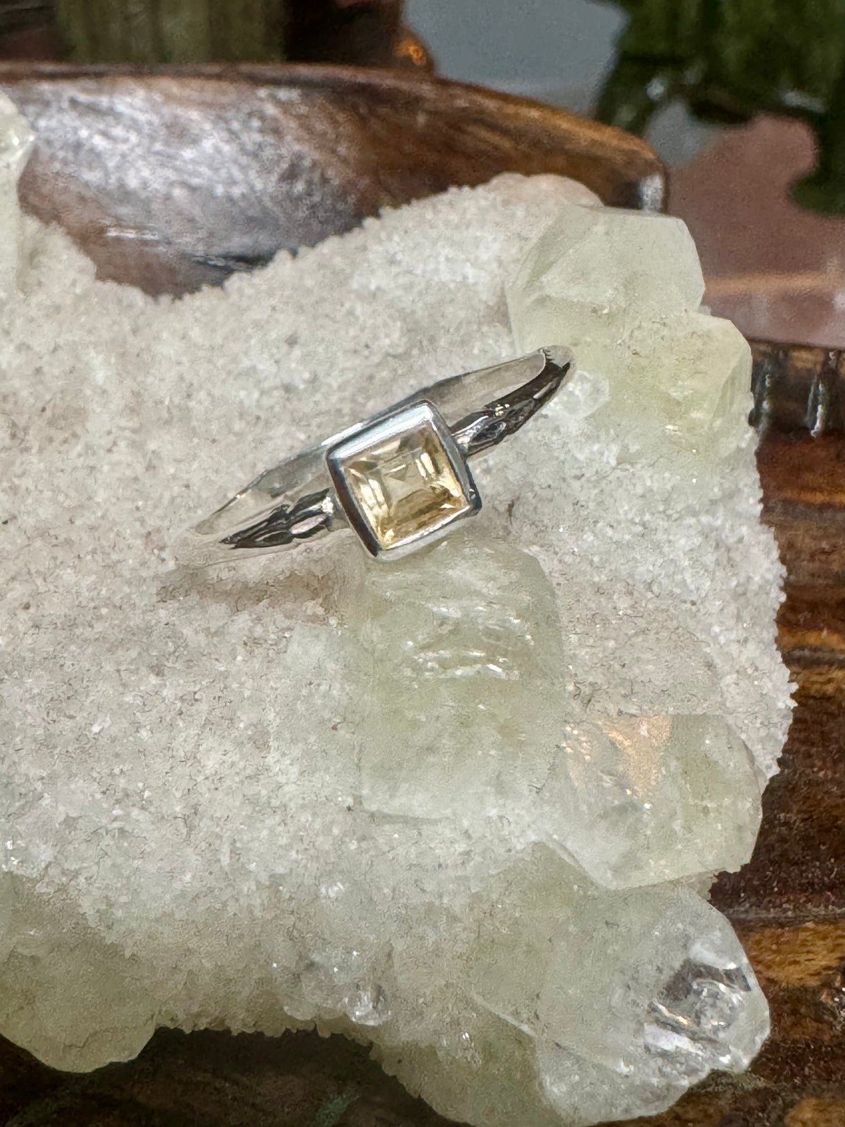 Citrine Silver Ring Size 9 - Manifestation. Abundance.