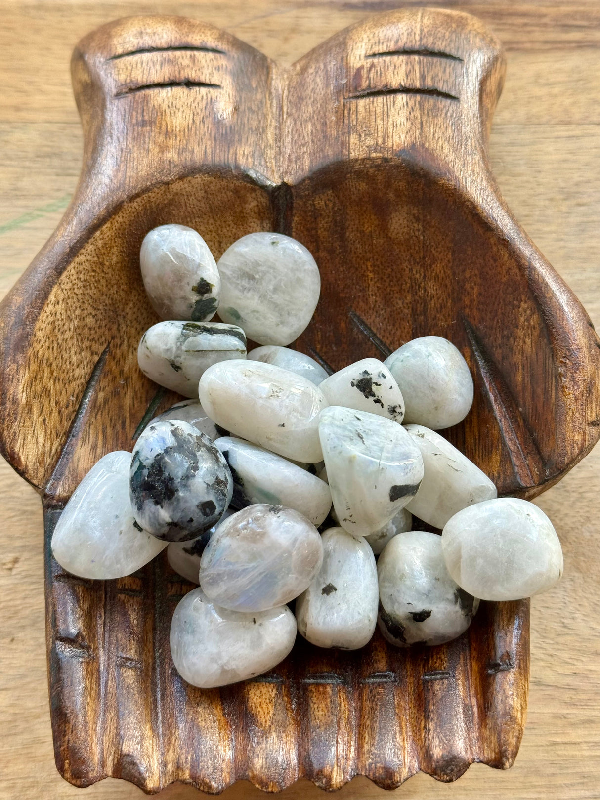 Rainbow Moonstone crystal awakens intuition and spiritual light. A divine stone of protection, balance, and new beginnings.