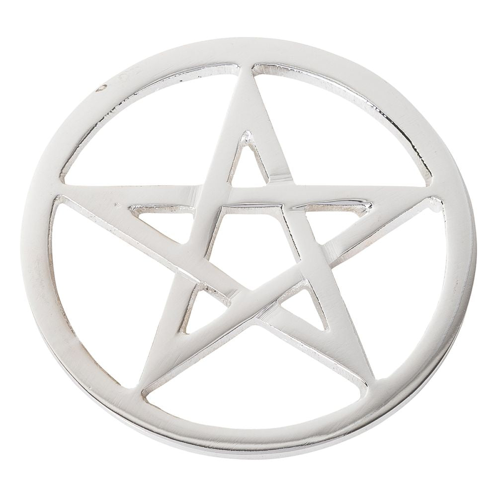 Pentacle Brass Silver Finish Altar Plate 7.5cm