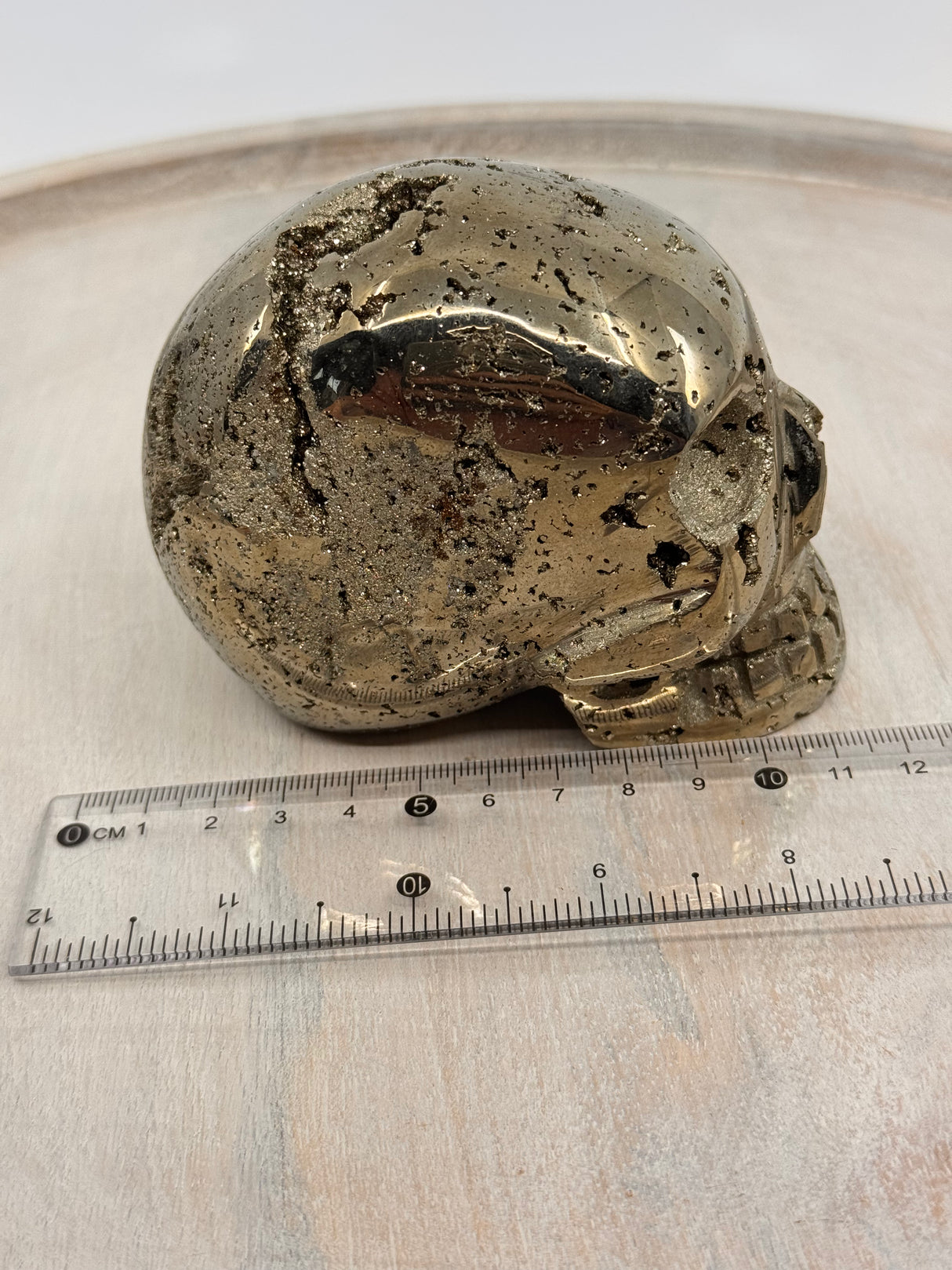 Pyrite Skull Carving #2 - 1.34kilos - Protection & Energy