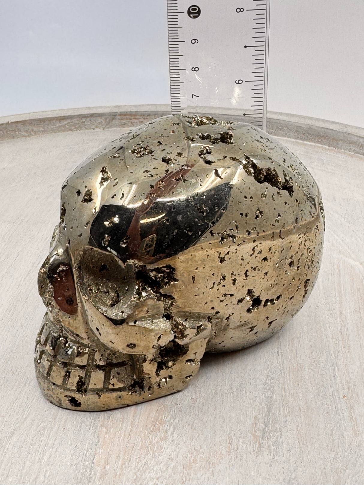 Pyrite Skull Carving #2 - 1.34kilos - Protection & Energy