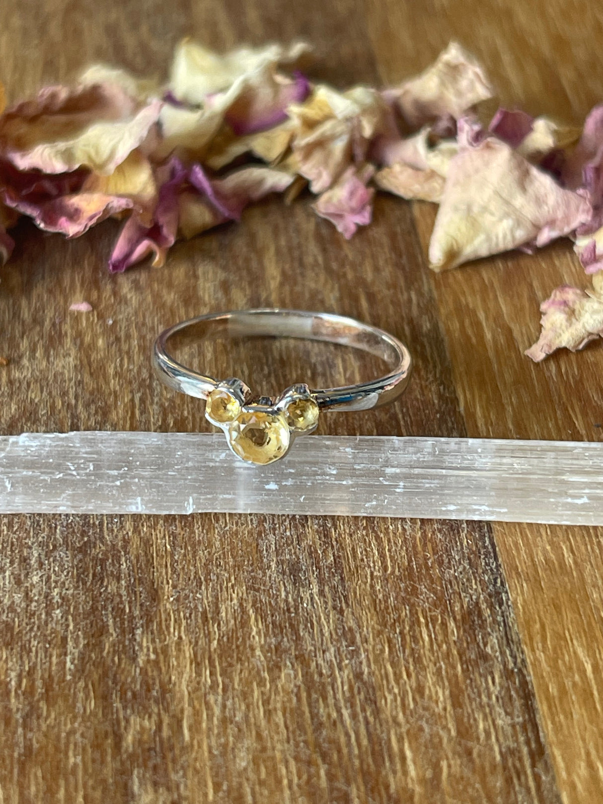 Citrine Silver Ring Size 8 - “I am successful in all areas of life”