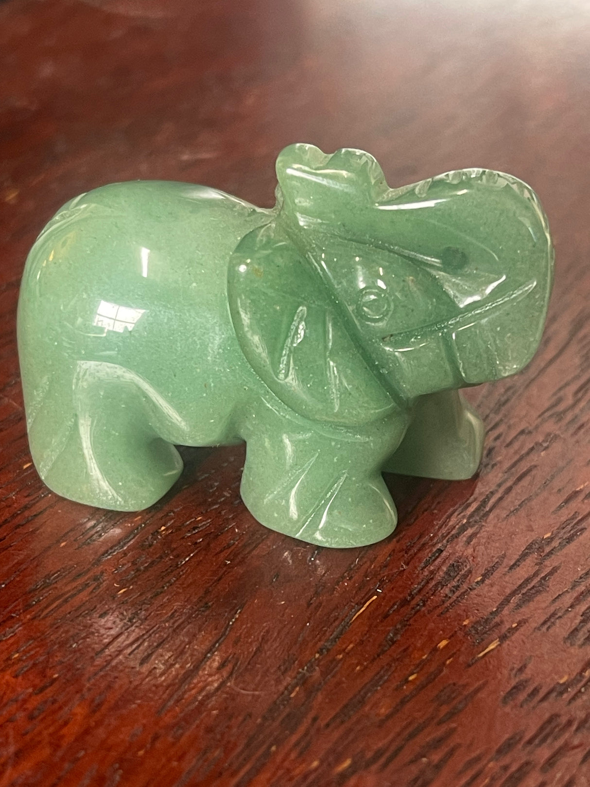 Green Aventurine Elephant - Good Luck