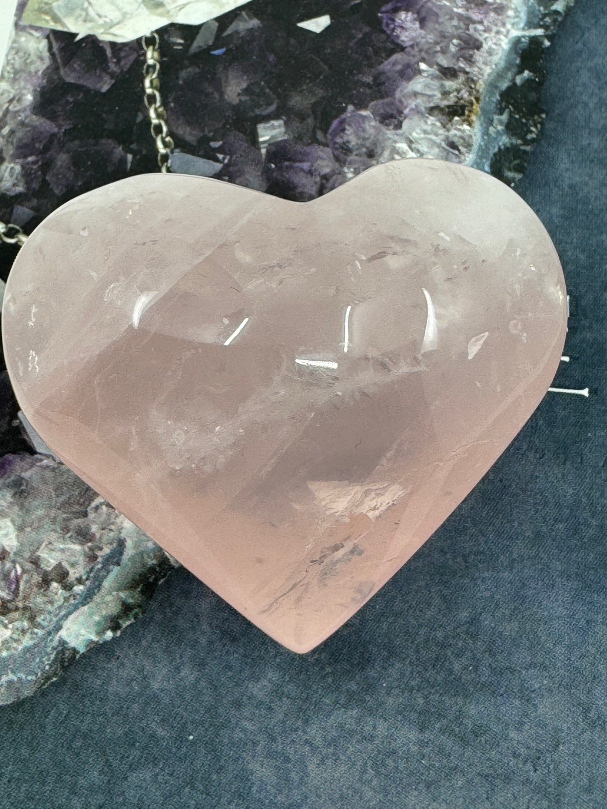 Rose Quartz Puffy Heart 70g - “I radiate love, beauty, confidence and grace”