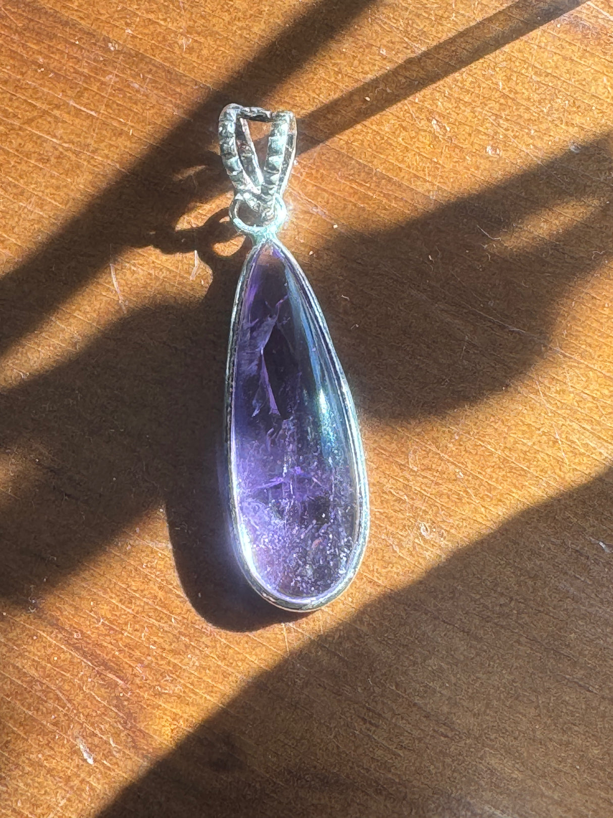 Amethyst Silver Pendant - “I trust my intuition and allow it to guide me each day”