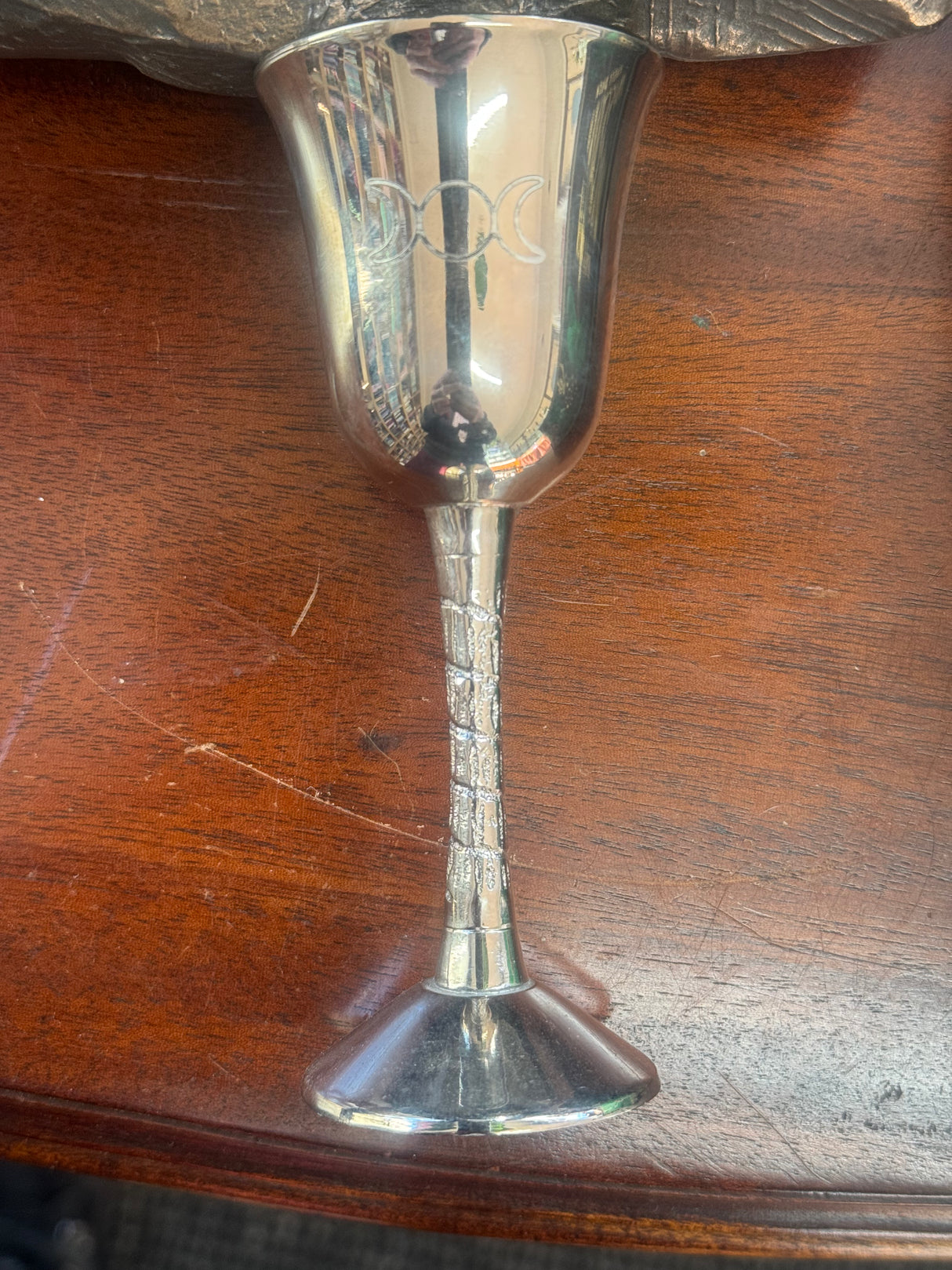 Triple Moon Aluminium Chalice - Vessel of the Divine Feminine