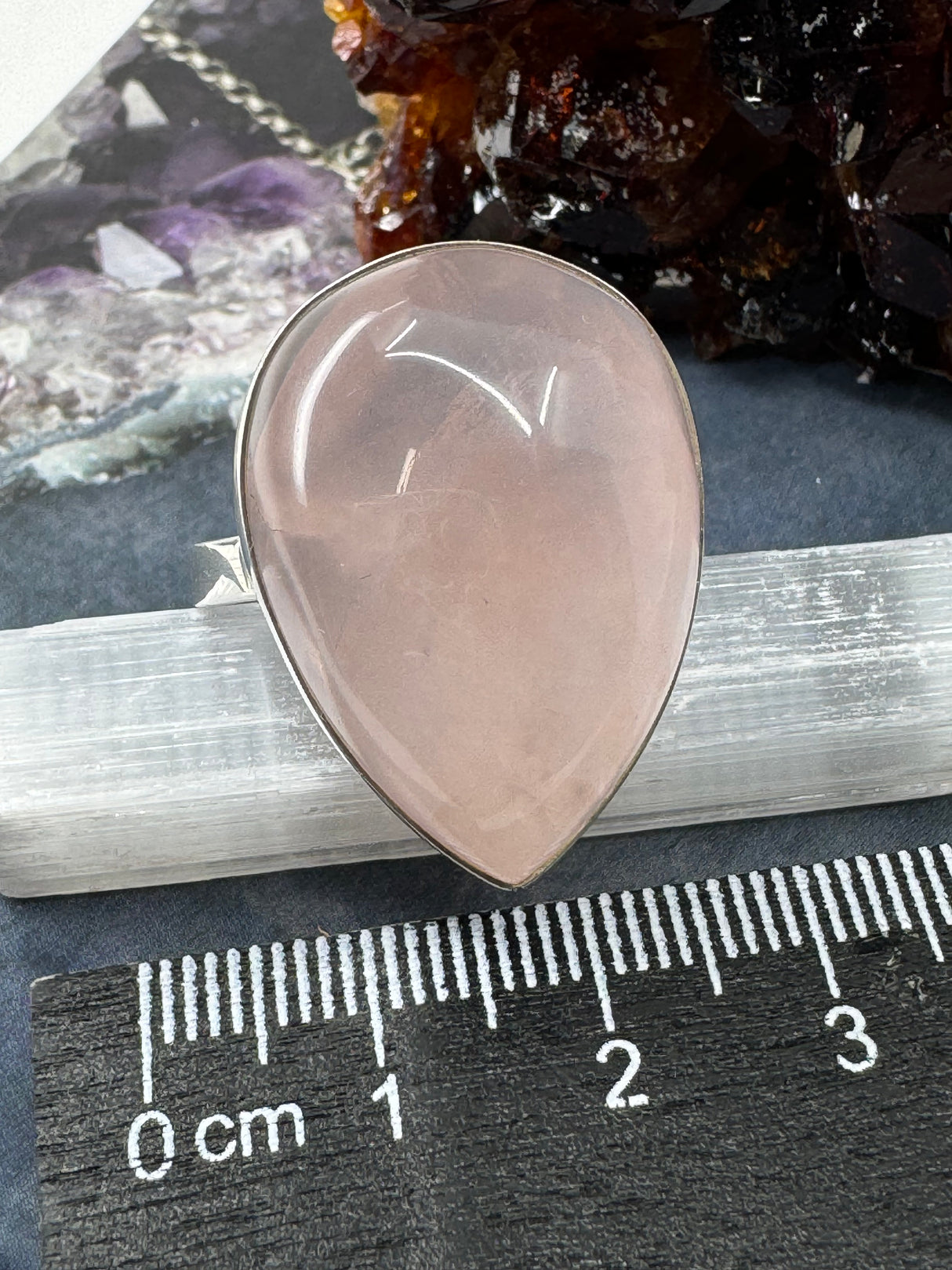 Rose Quartz Ring Size 11 - “I radiate love, beauty, confidence and grace”.