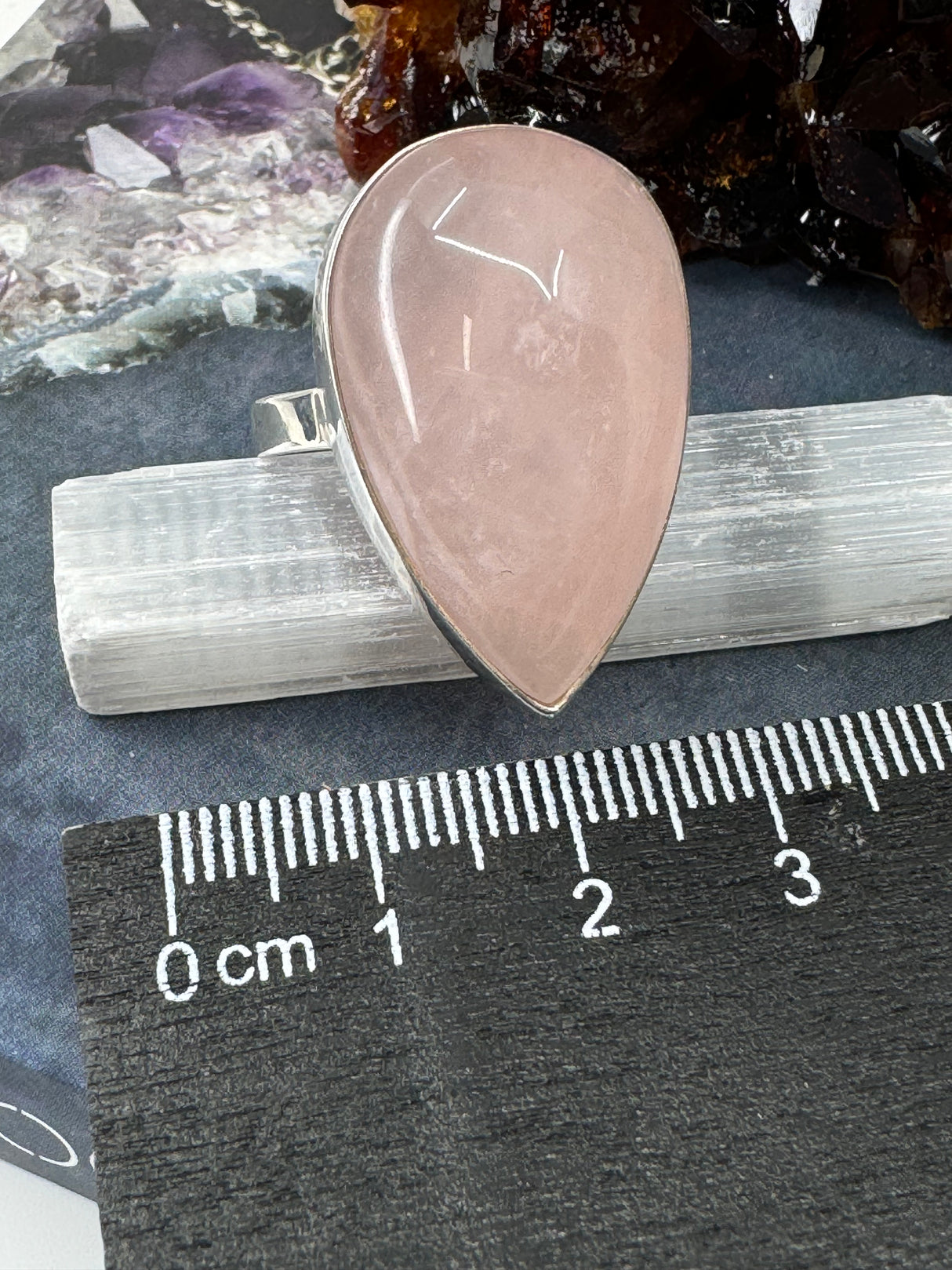 Rose Quartz Ring Size 11 - “I radiate love, beauty, confidence and grace”.