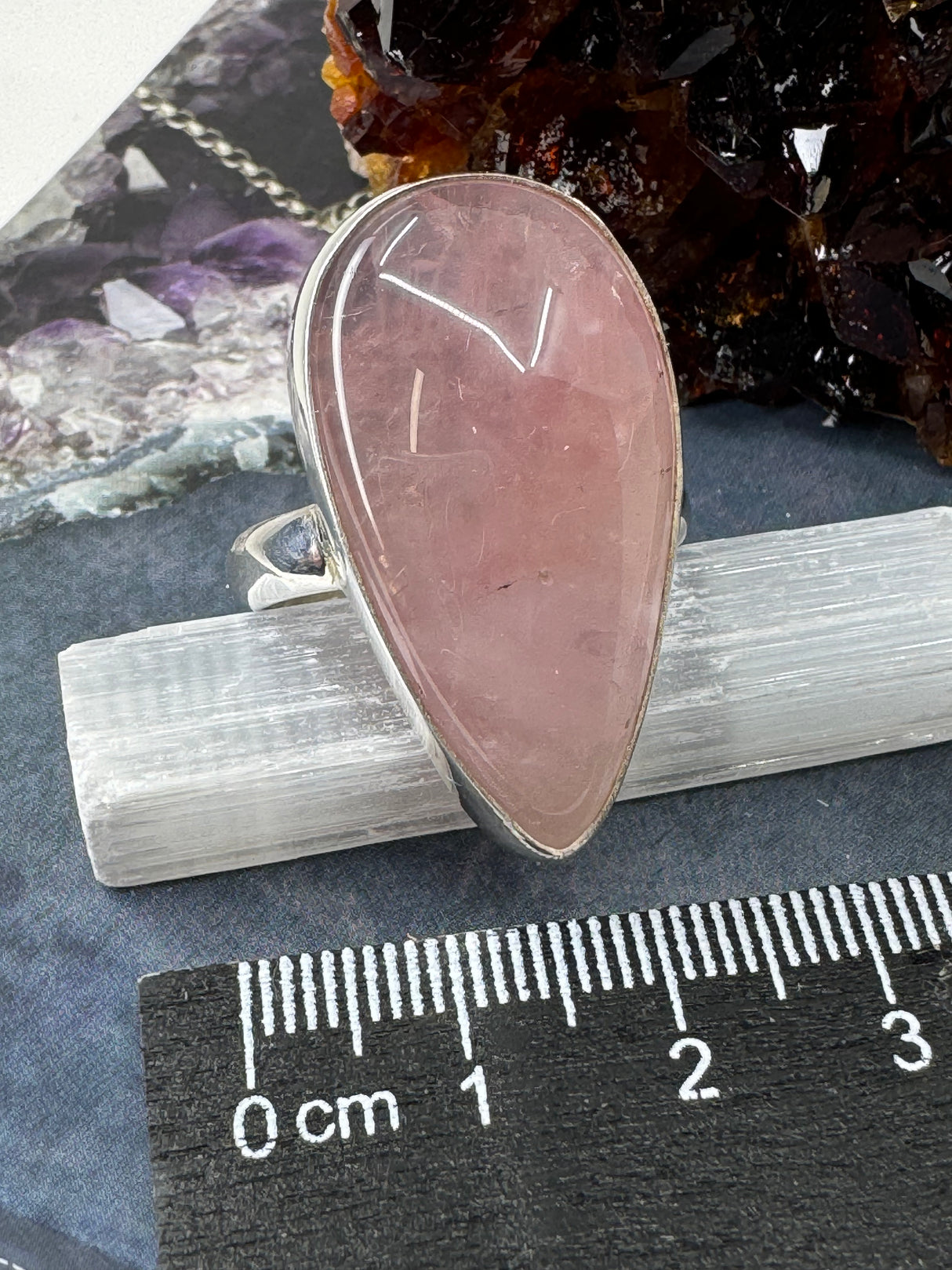 Rose Quartz Ring Size 11 - “I radiate love, beauty, confidence and grace”.