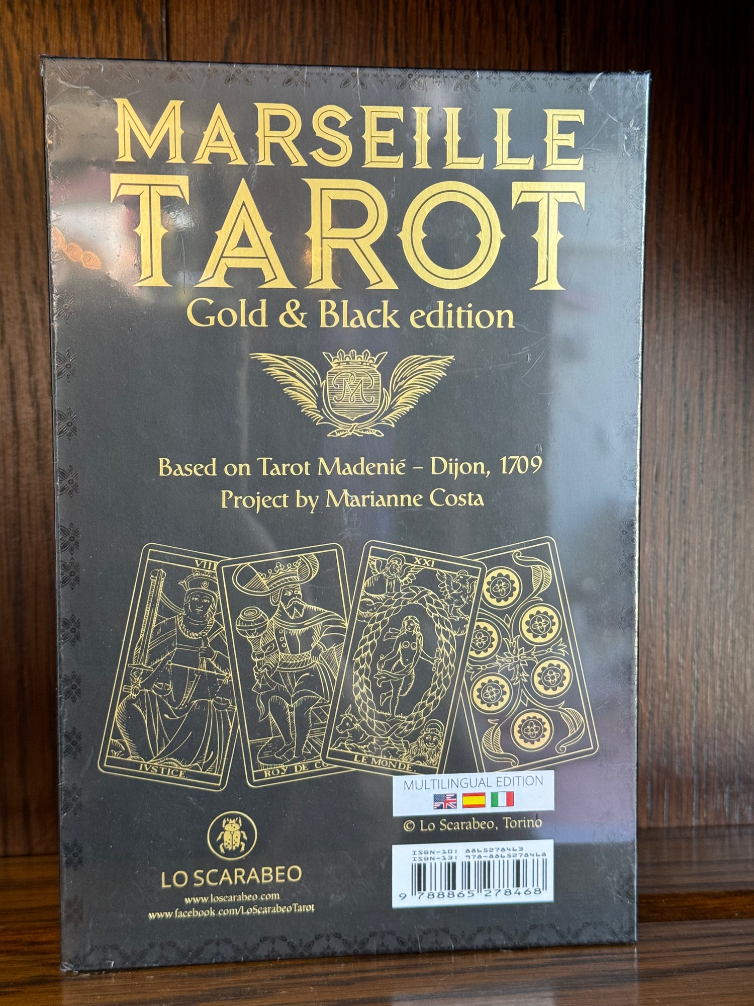 Marseille Tarot – Gold & Black Edition (Based on Madenie, Dijon 1709)