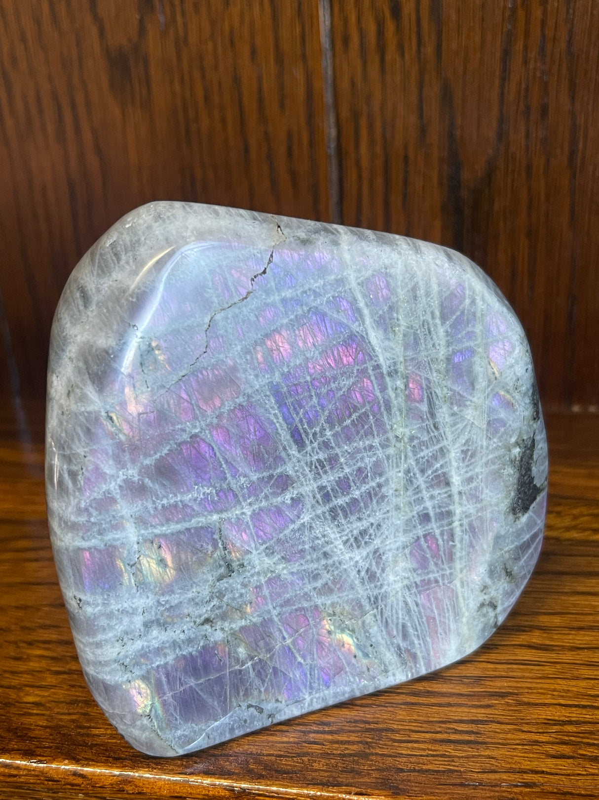 Labradorite Freeform Purple Flashes 757g - “ I welcome change and transformation into my life”.