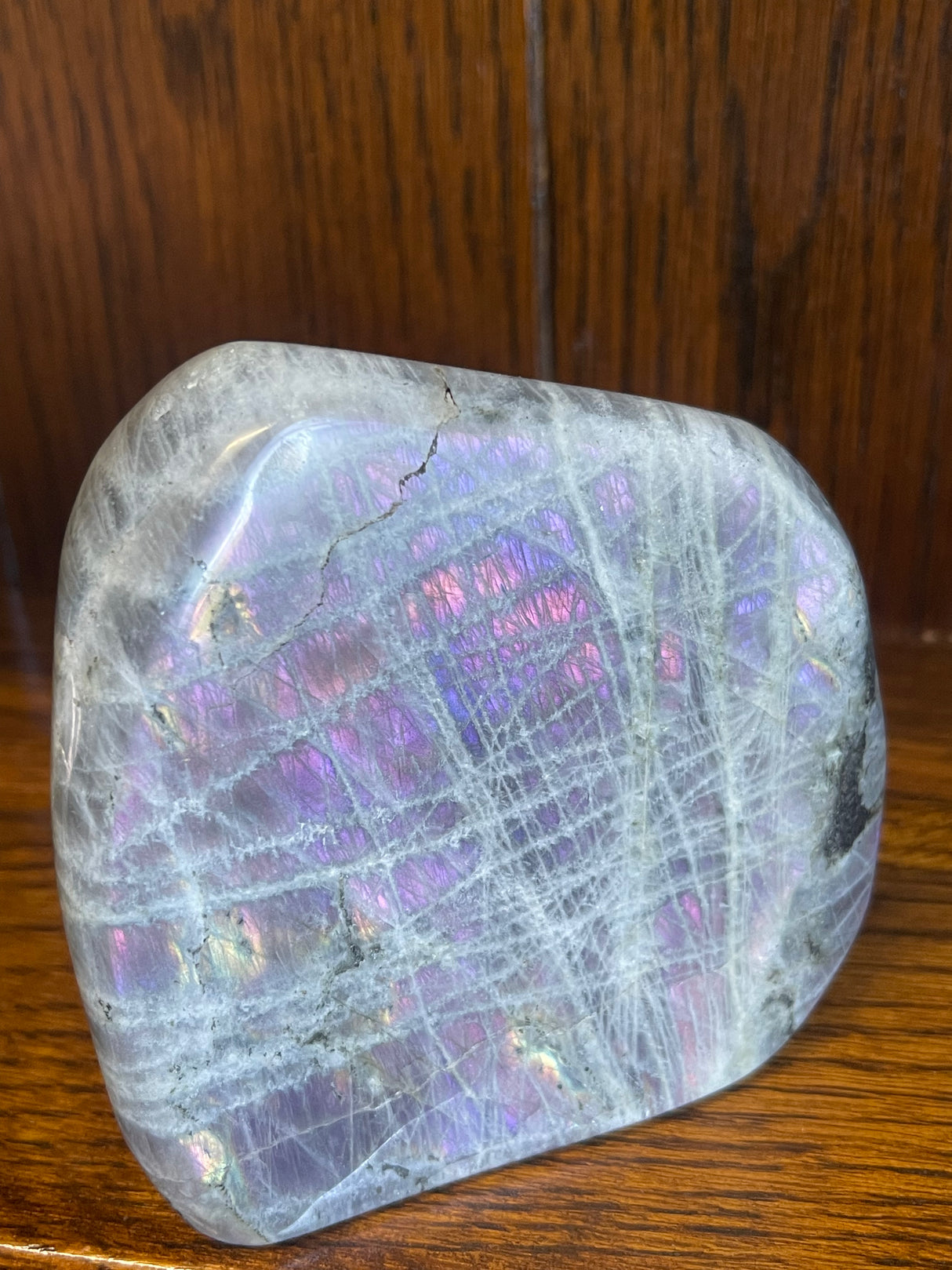 Labradorite Freeform Purple Flashes 757g - “ I welcome change and transformation into my life”.