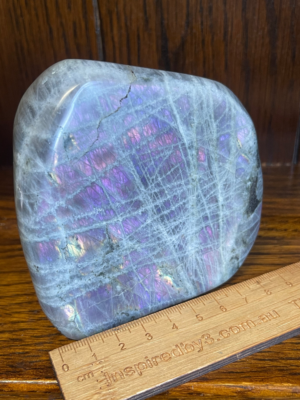Labradorite Freeform Purple Flashes 757g - “ I welcome change and transformation into my life”.