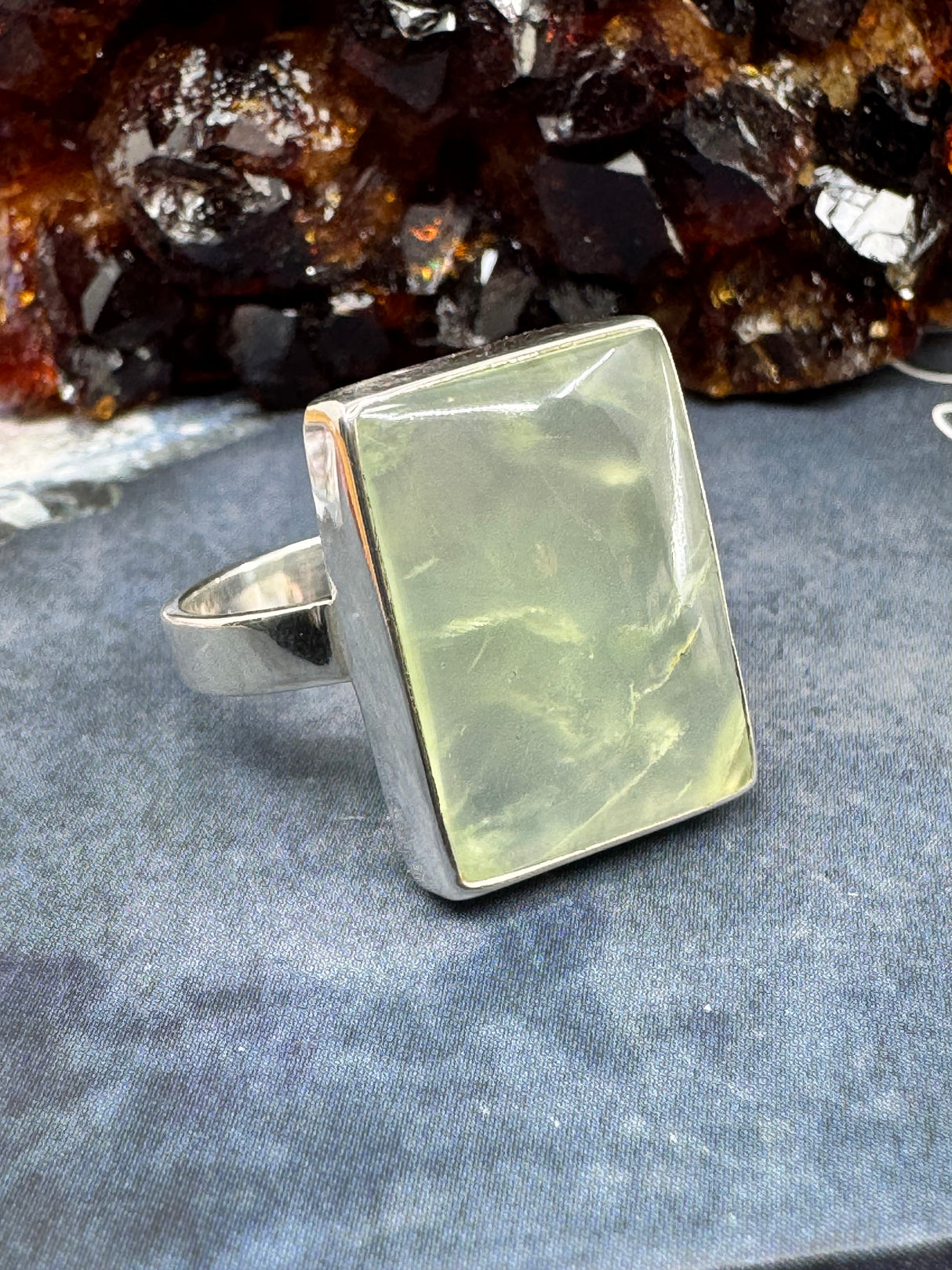 Prehnite Ring Size 9 - "I trust what the Universe has in store for me."