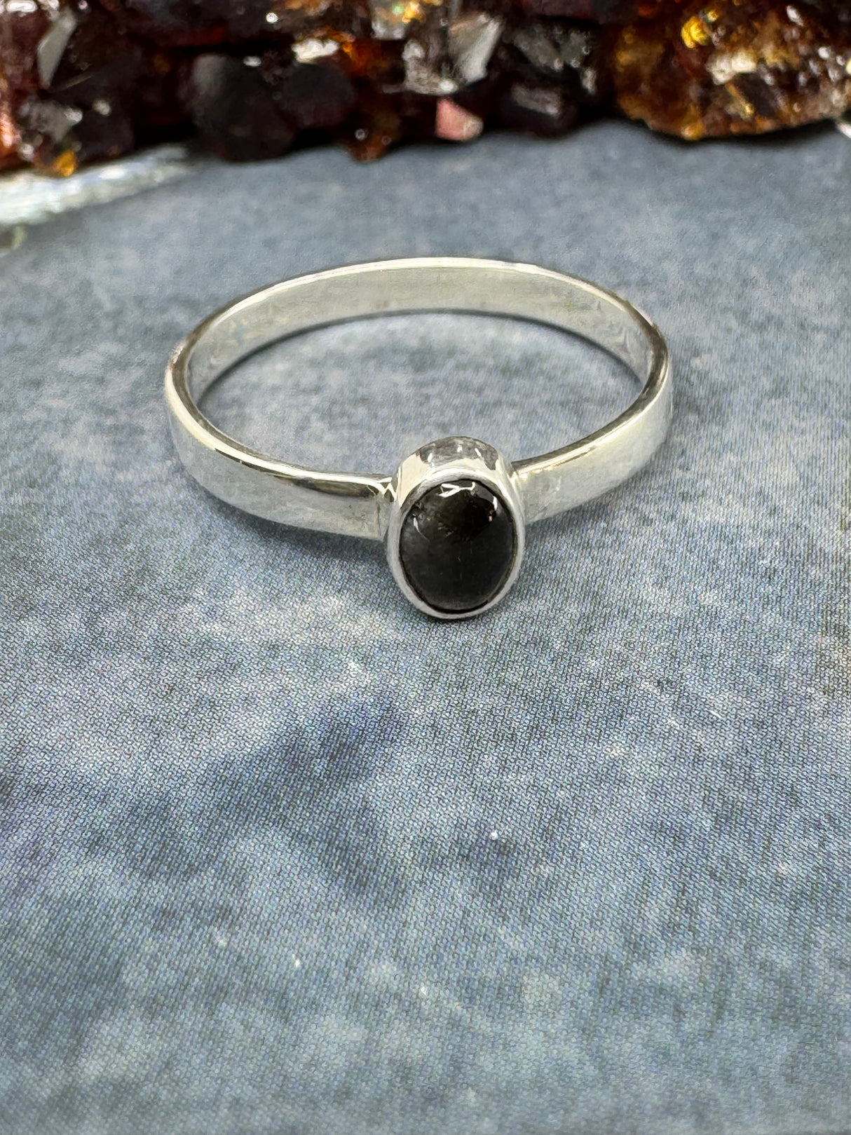 Black Tourmaline Ring Size 9 - "I am safe, secure, and protected wherever I go."