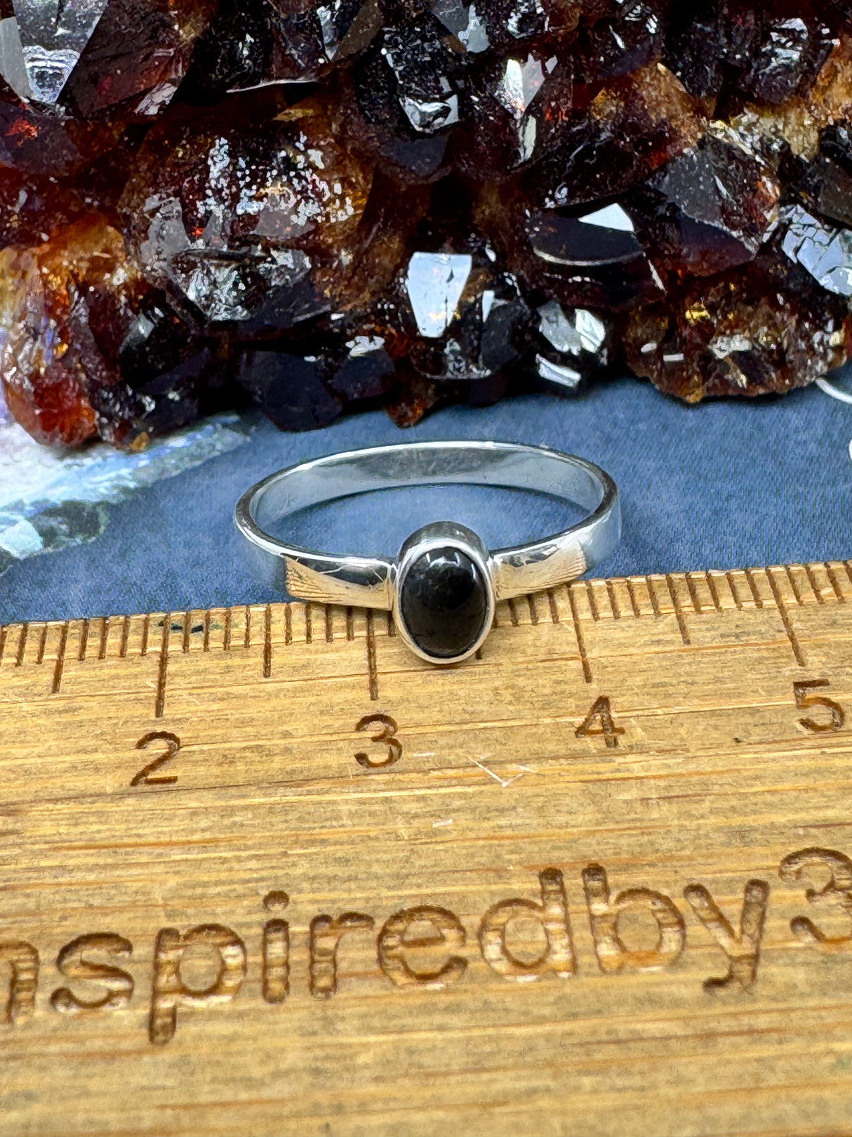Black Tourmaline Ring Size 9 - "I am safe, secure, and protected wherever I go."