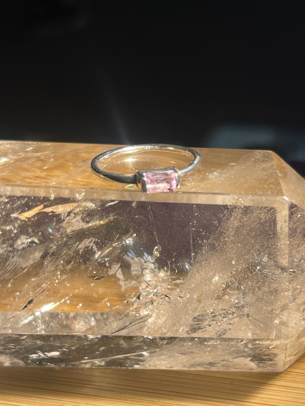 Amethyst Silver Ring- Size 5 - Protection. Intuition