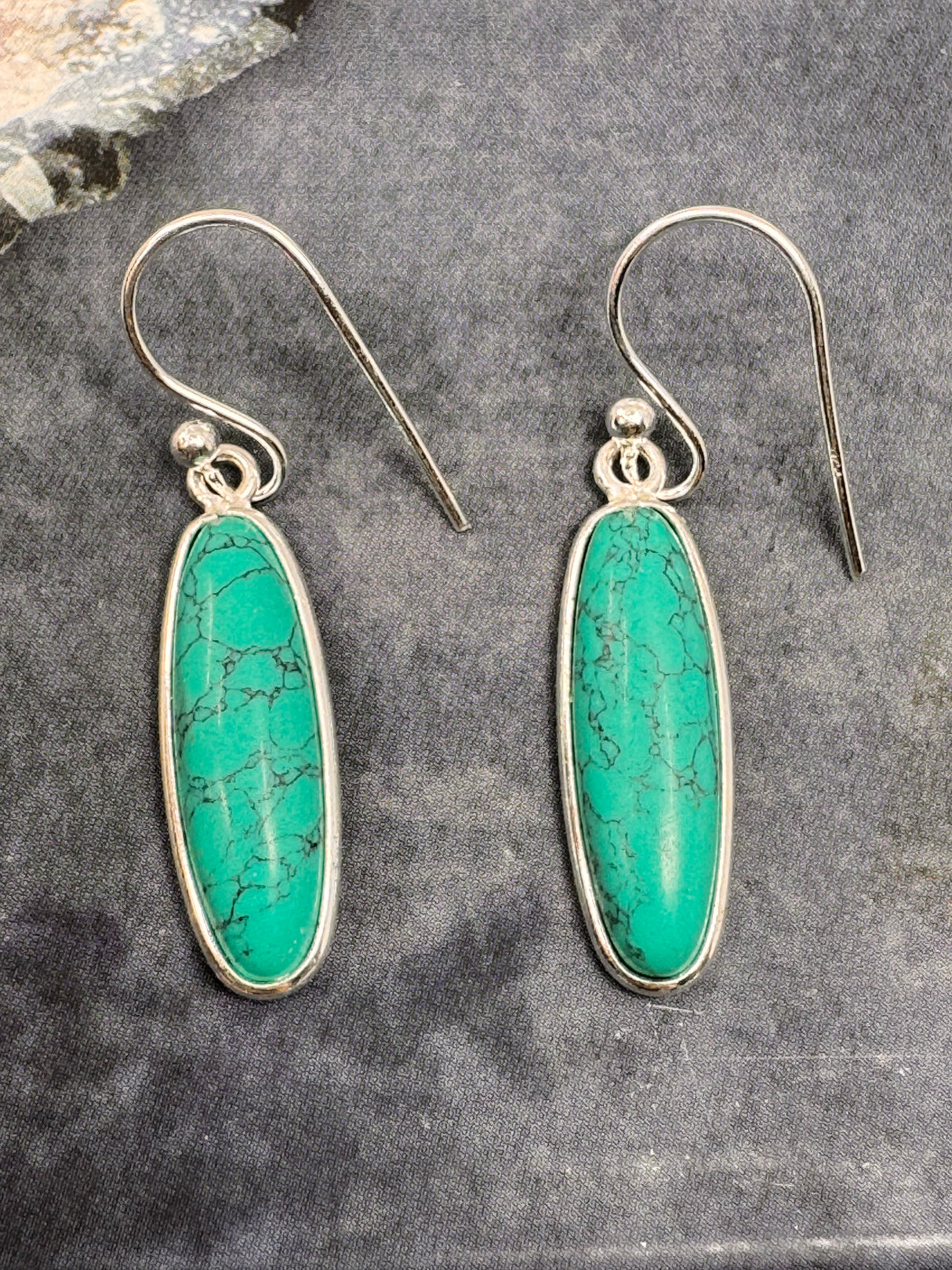 Turquoise Tibet Silver Earrings - "I express myself from a place of calmness, love, and truth."