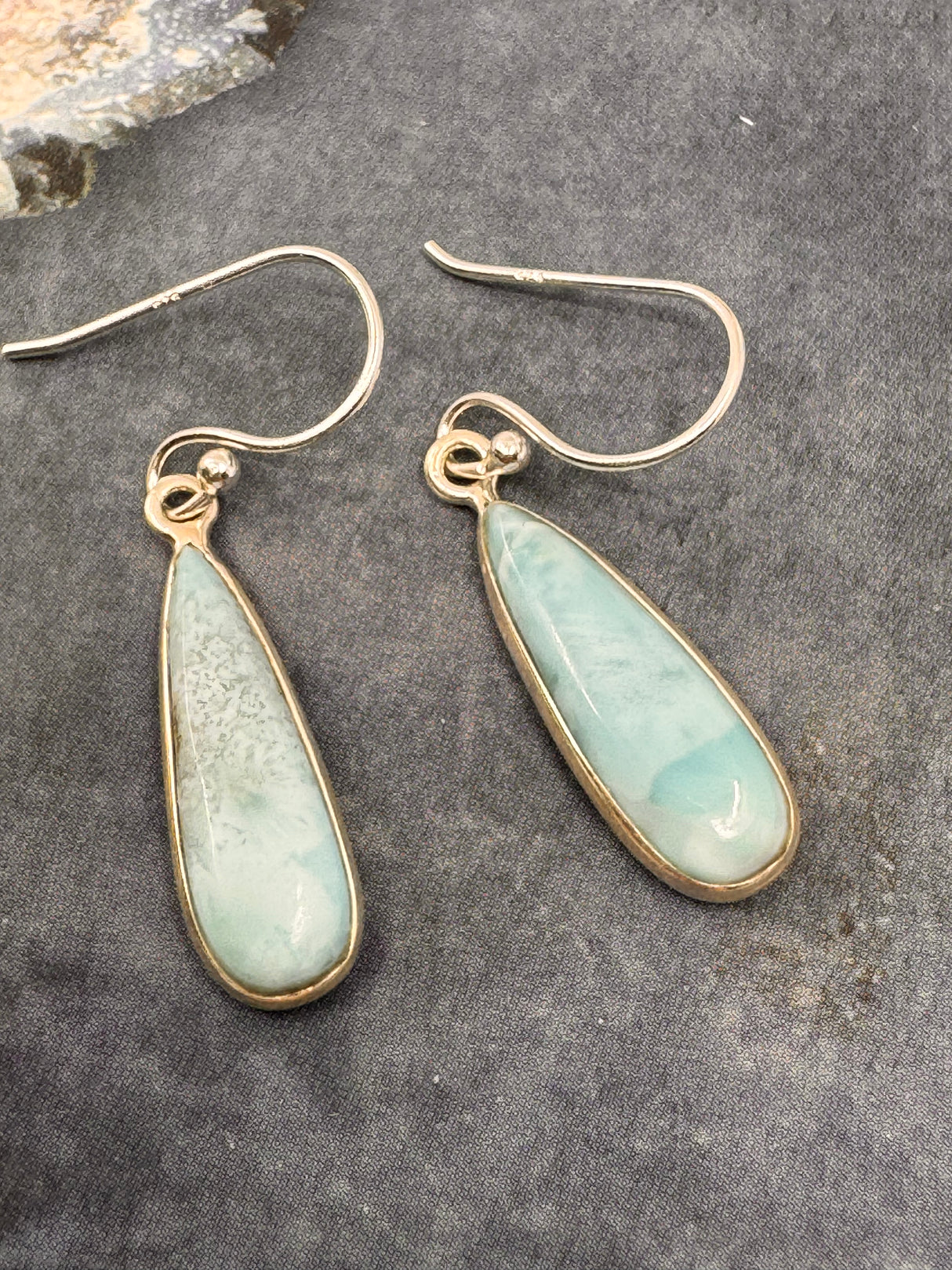 Larimar Silver Drop Earrings - on Sale Inspired By 3 Australia