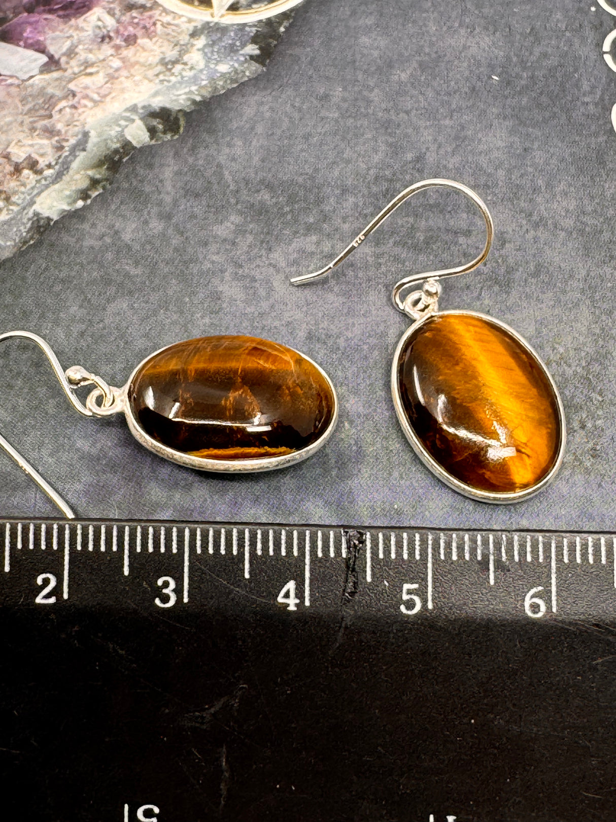 Tiger Eye Drop Earrings - "I have the strength to overcome challenges and setbacks."