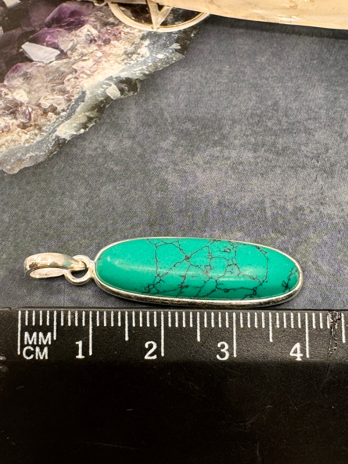 Turquoise Tibet Silver Pendant and Chain - "I express myself from a place of calmness, love, and truth."