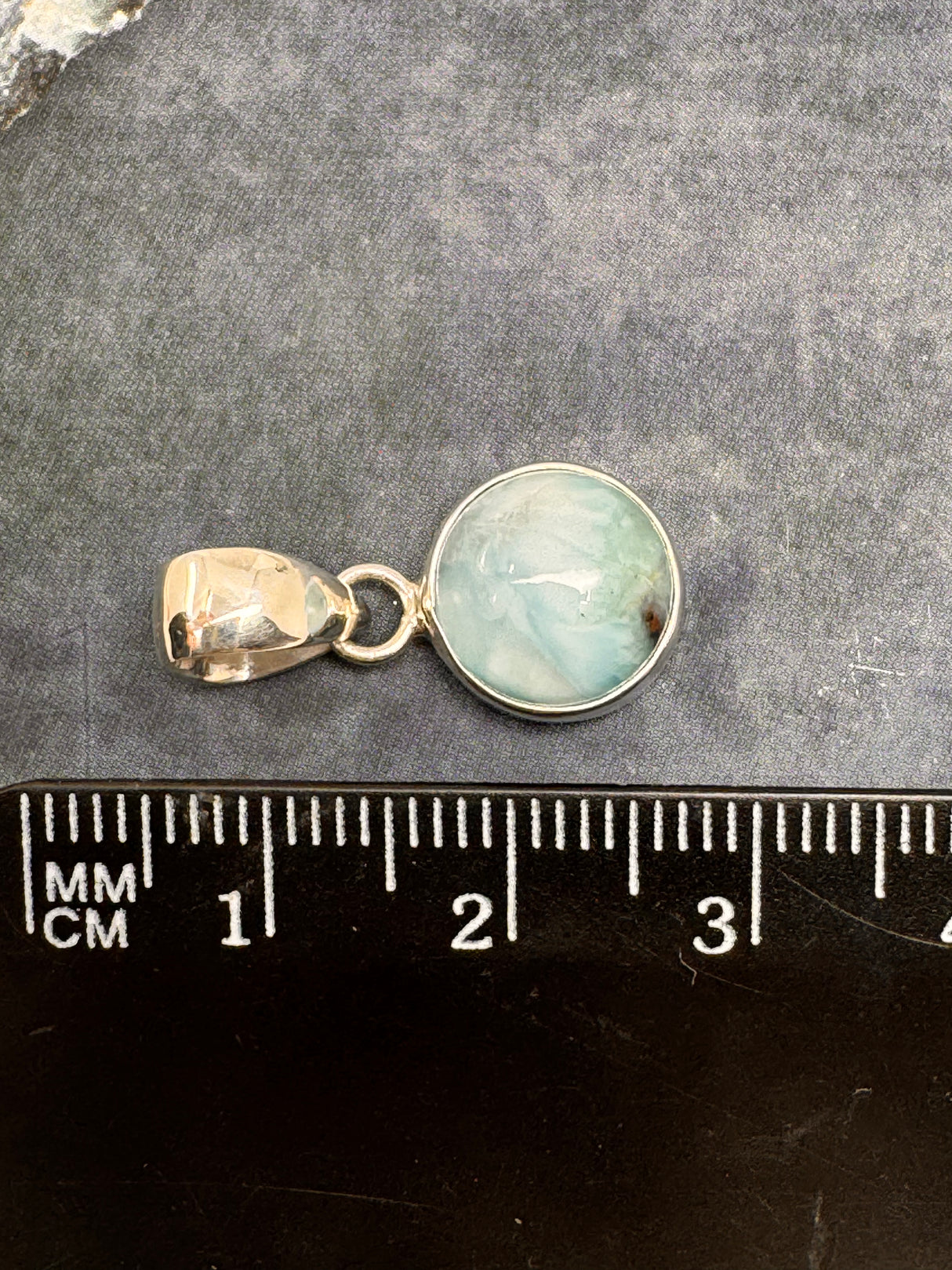 Larimar Silver Pendant & Chain - "I allow myself to express my inner femininity".