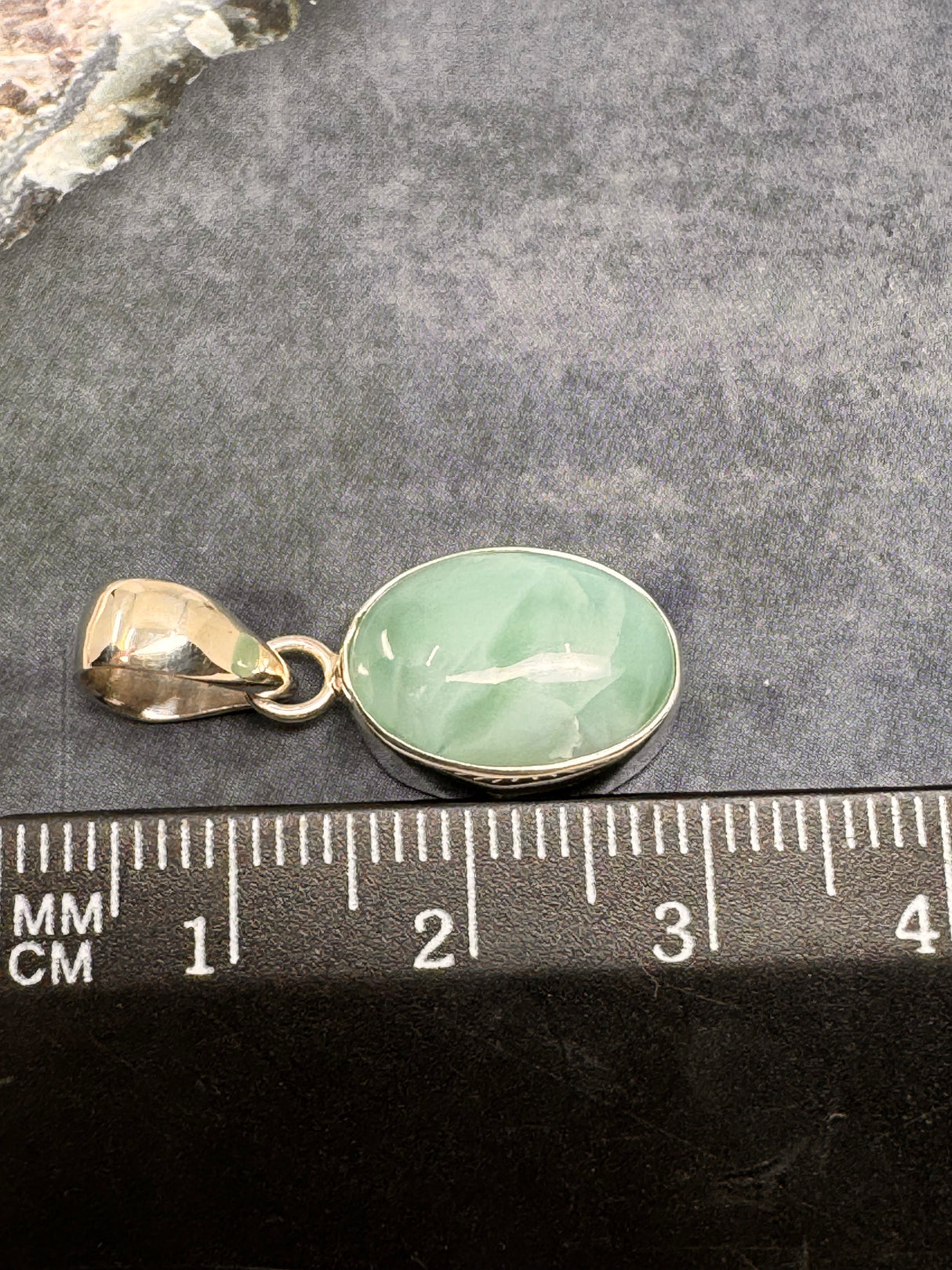 Larimar Silver Pendant & Chain - "I allow myself to express my inner femininity".