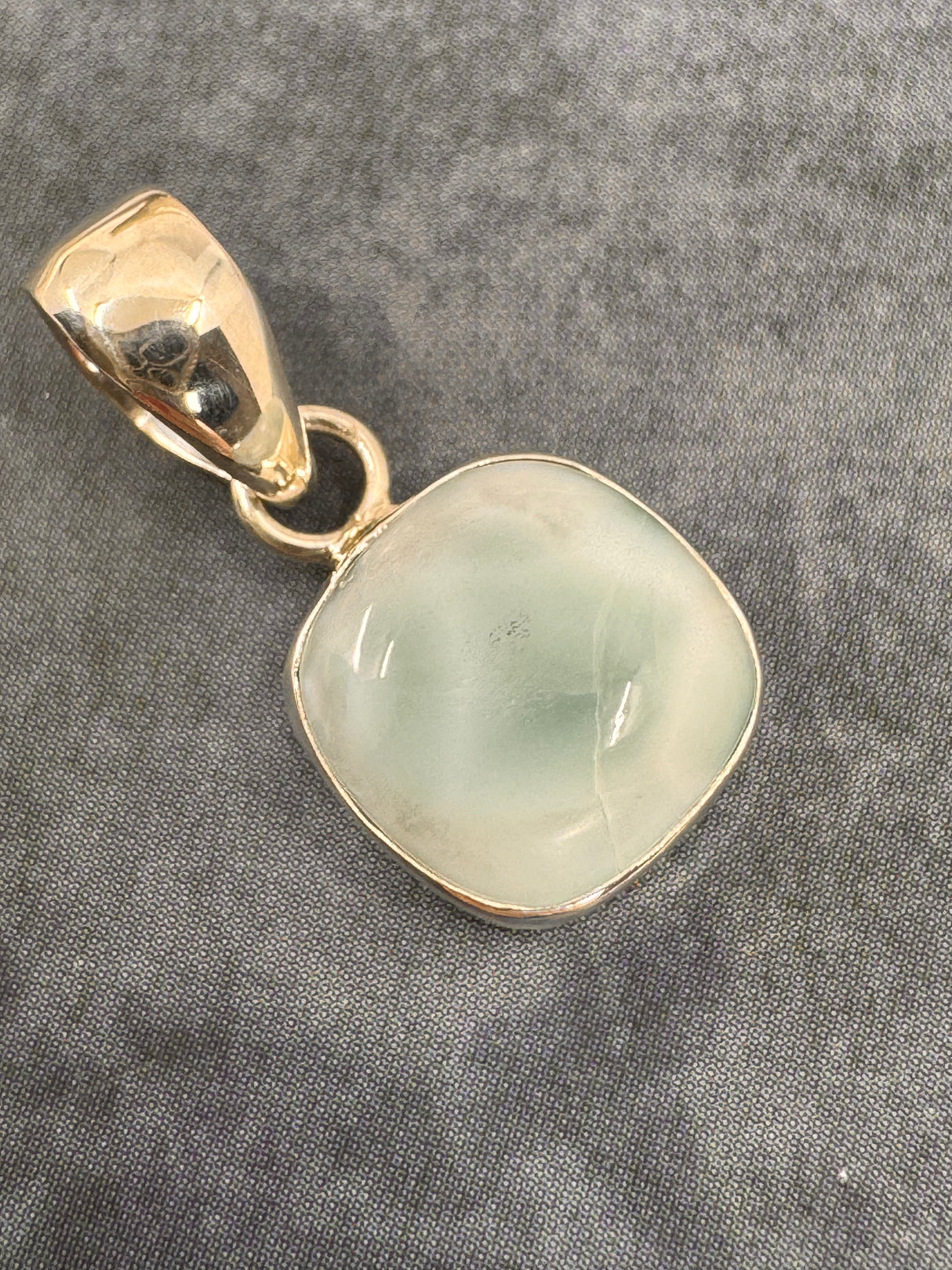 Larimar Silver Pendant & Chain - "I allow myself to express my inner femininity".