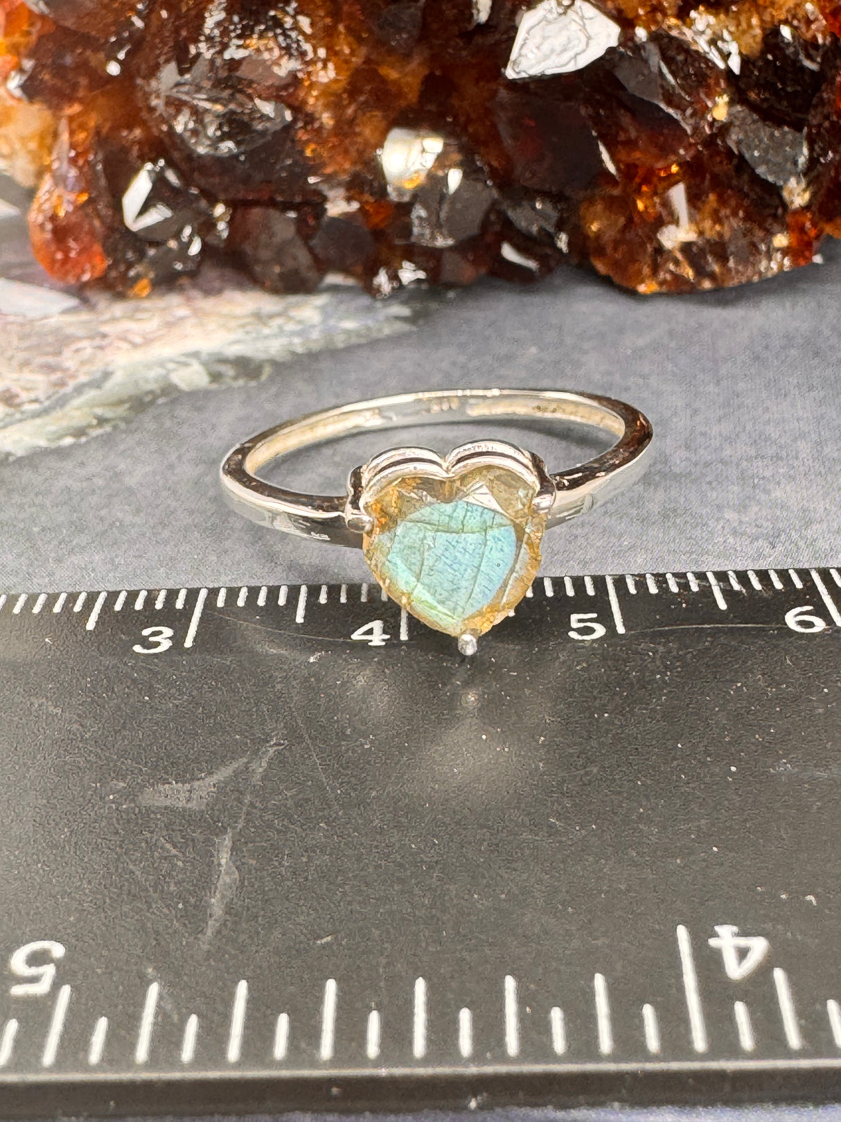 Labradorite Ring Size 10 - “I welcome change and transformation into my life.”