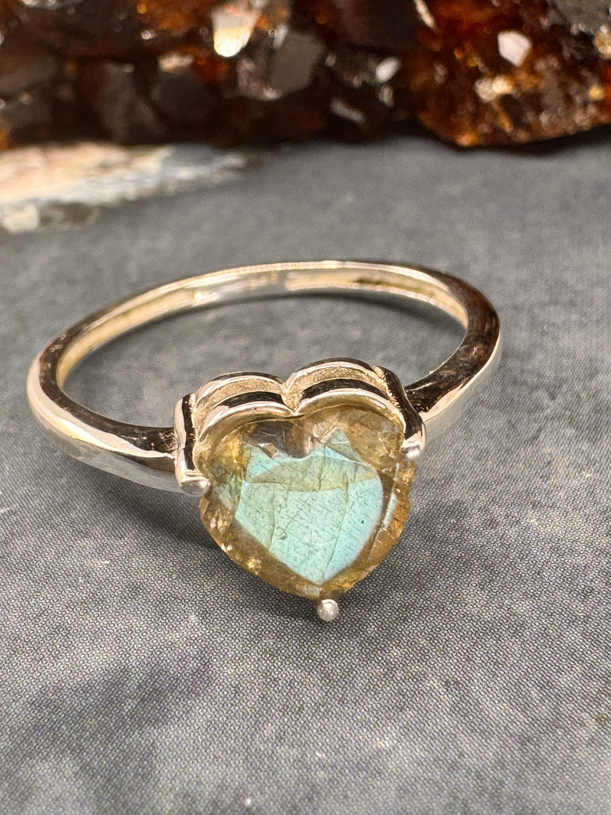 Labradorite Ring Size 10 - “I welcome change and transformation into my life.”