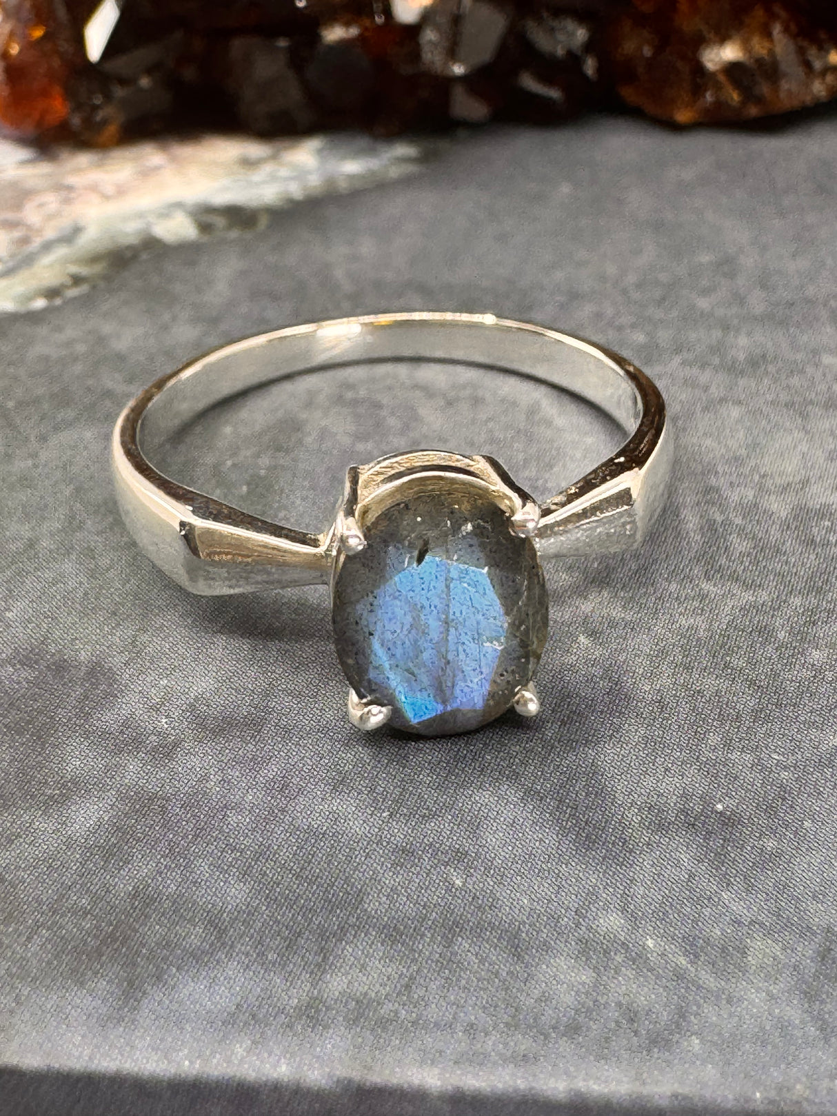 Labradorite Ring Size 9 - “I welcome change and transformation into my life.”