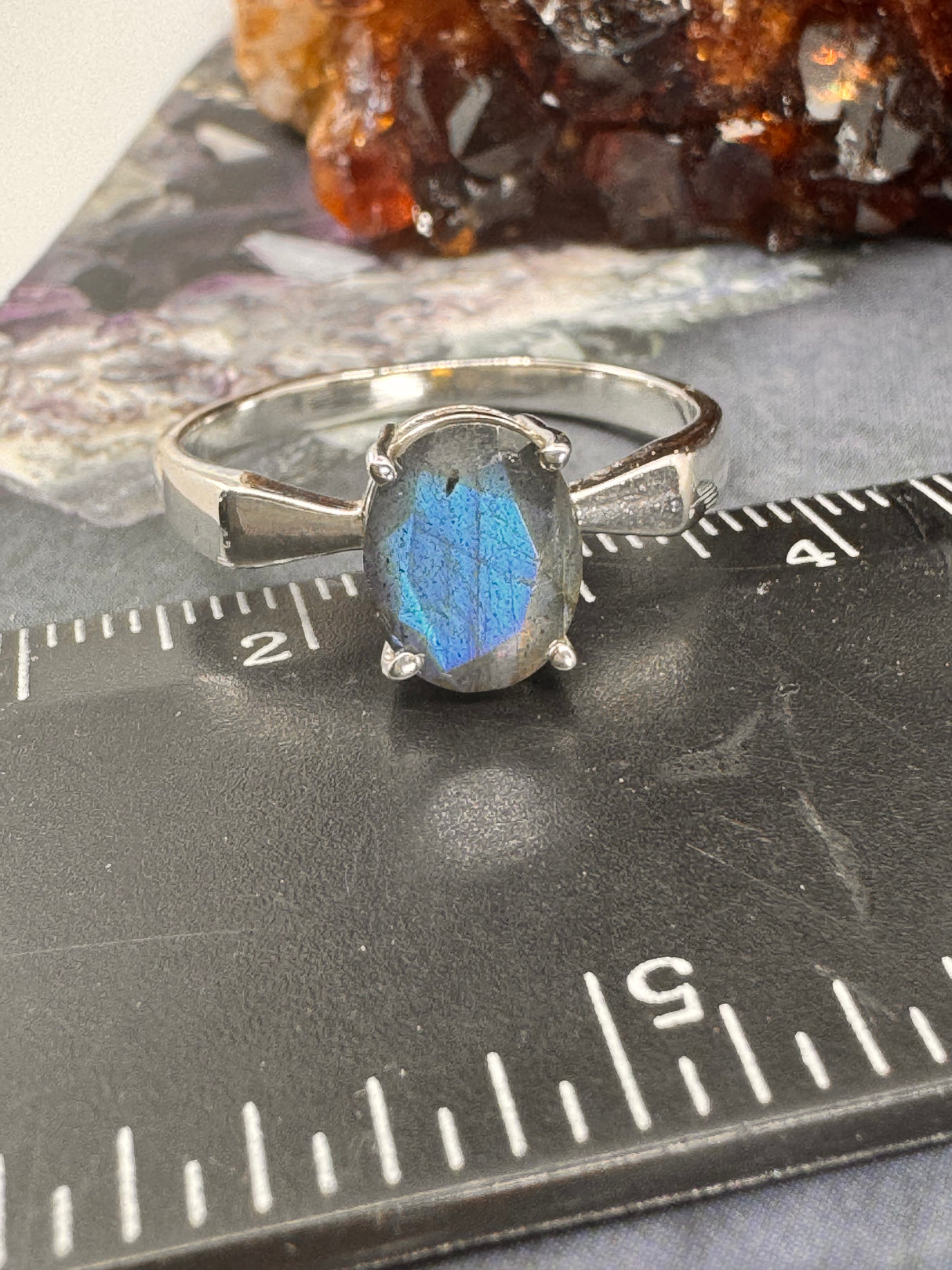 Labradorite Ring Size 9 - “I welcome change and transformation into my life.”