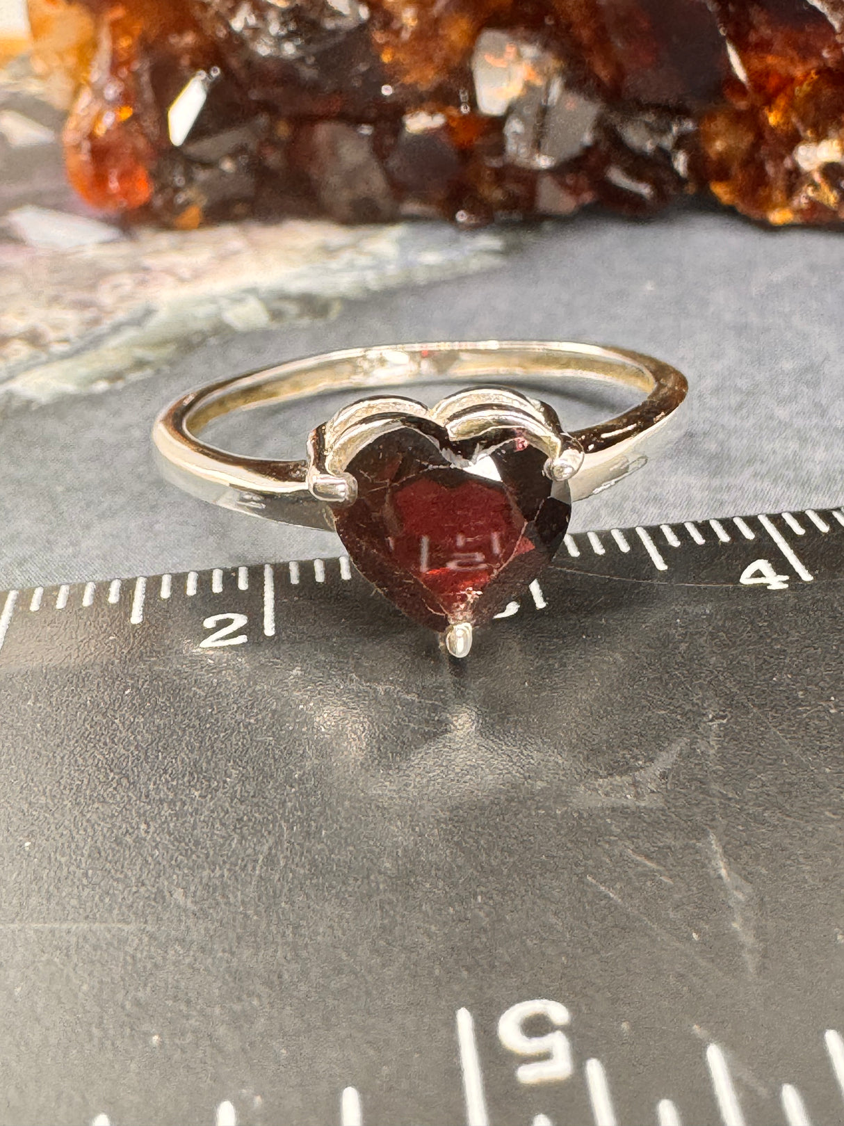 Garnet Silver Ring Size 10 - "I am passionate and enthusiastic in all areas of my life."
