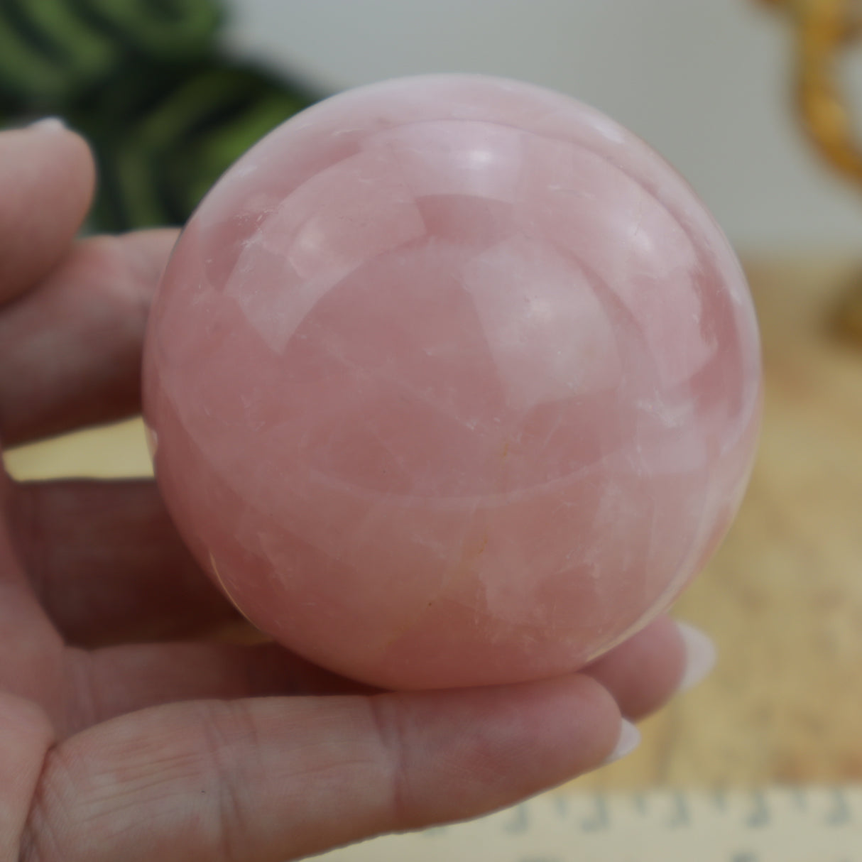 Rose Quartz Sphere 316g – Stone of Love, Healing & Emotional Harmony