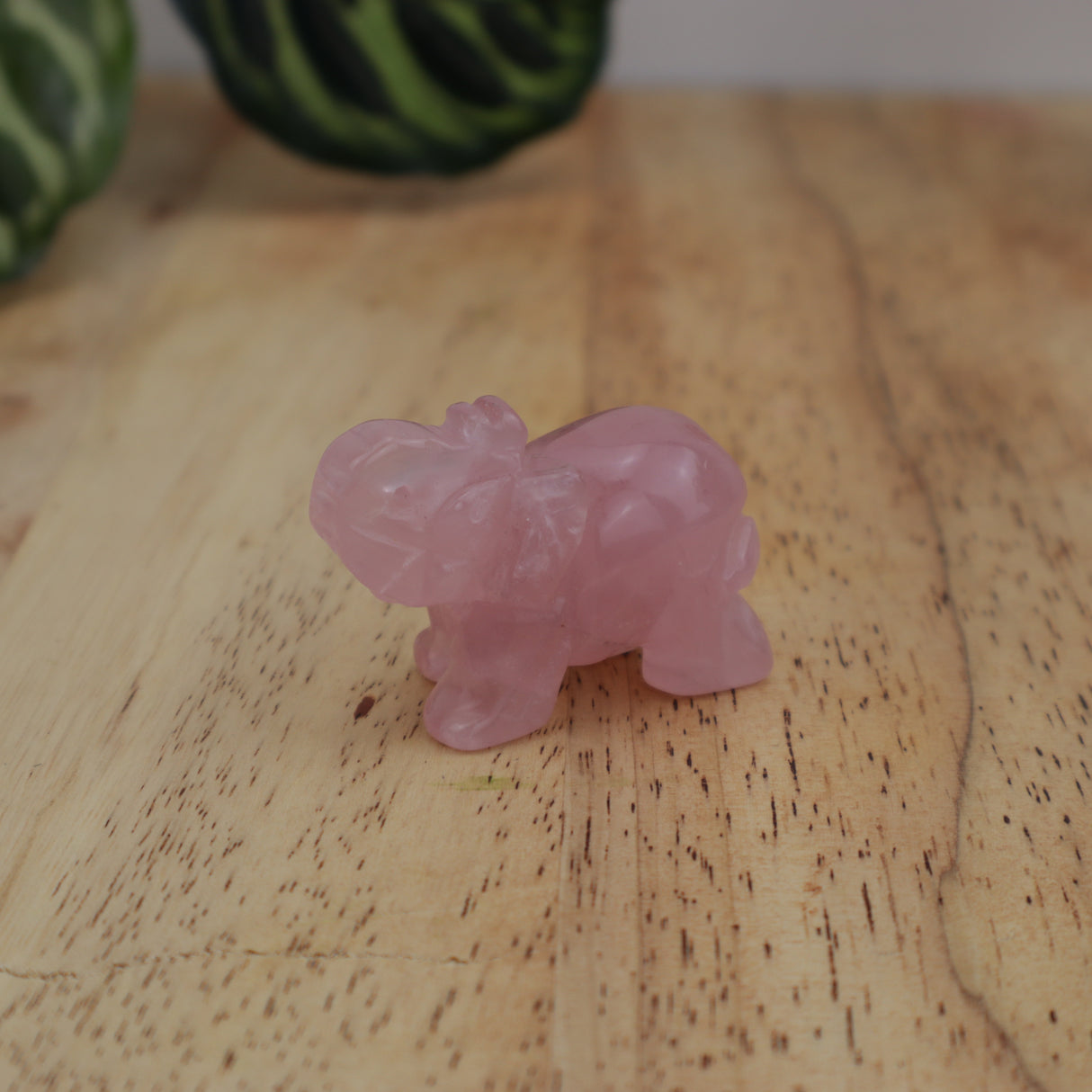 Rose Quartz Elephant Carving – Love, Strength & Gentle Protection