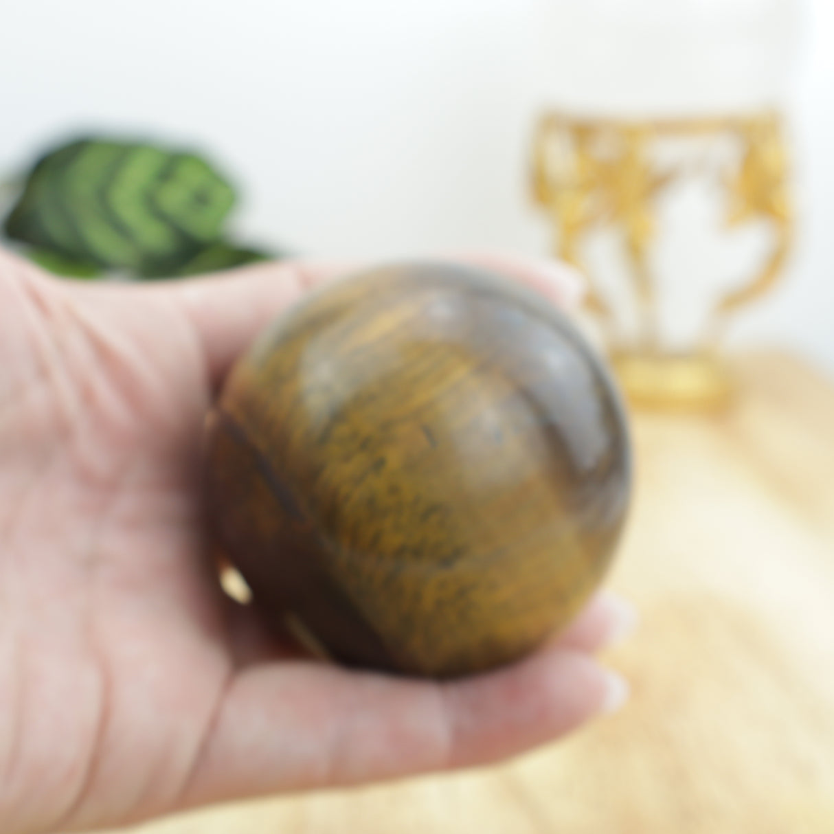 Tiger Eye Sphere 349g (6cm) – Stone of Courage, Confidence & Protection