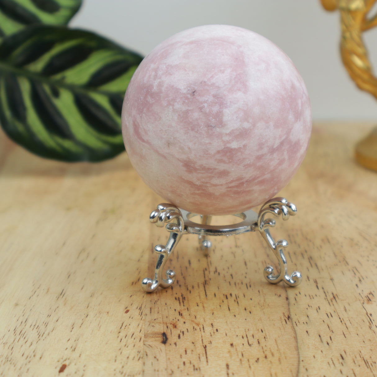 Pink Opal Sphere – 366g | 6.5cm | Emotional Healing & Heart Energy