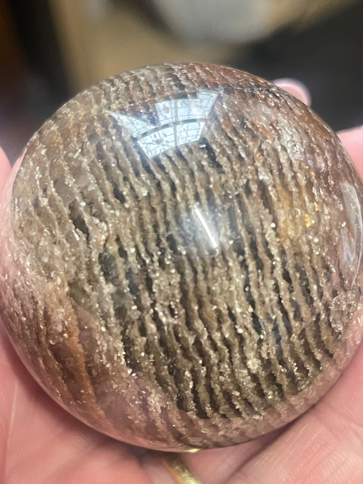 Garden Quartz Sphere #2 215g "I let go of past hurt and allow myself to heal".