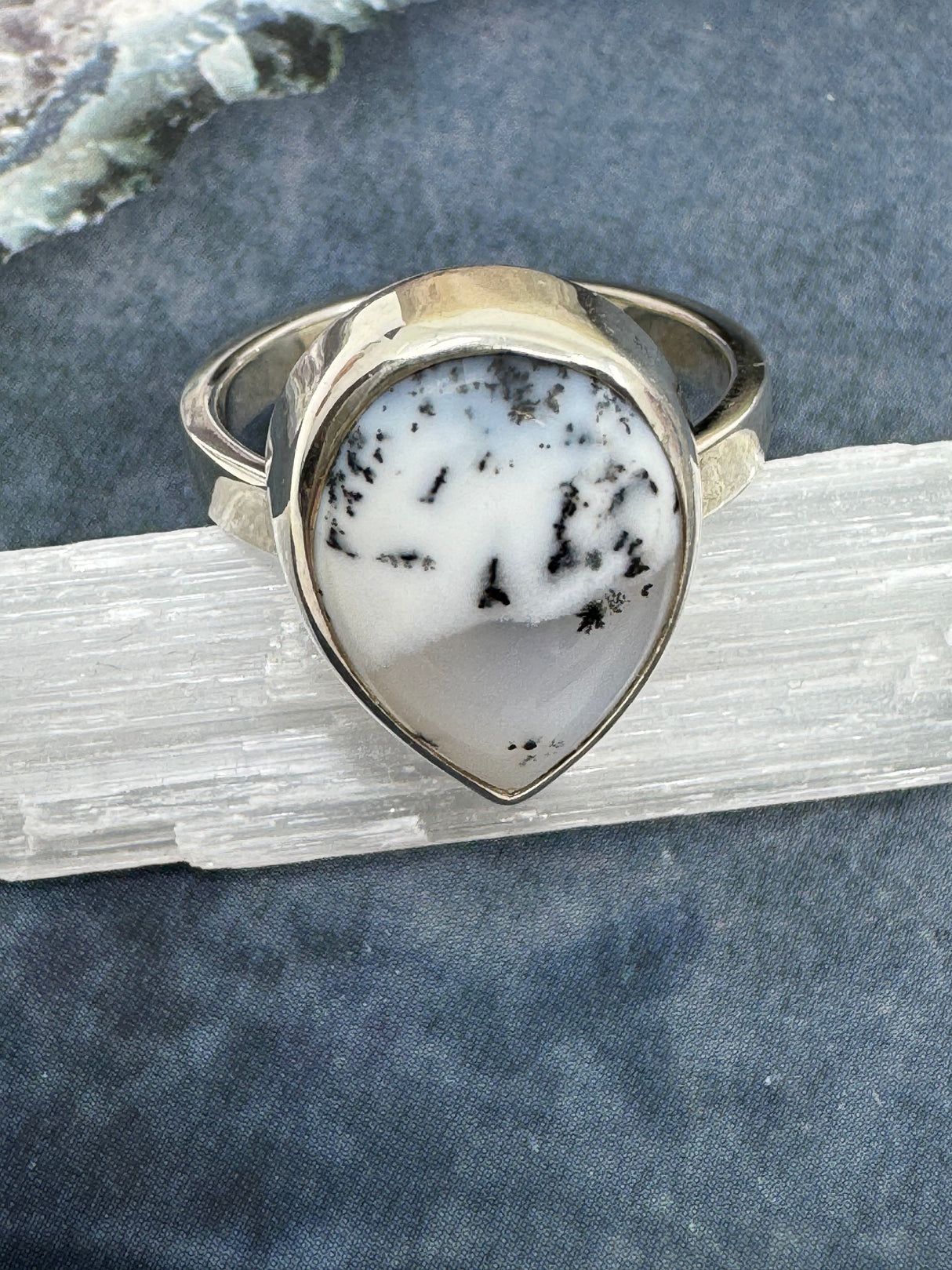 Dendritic Agate Ring Size 7 - Earth Healer