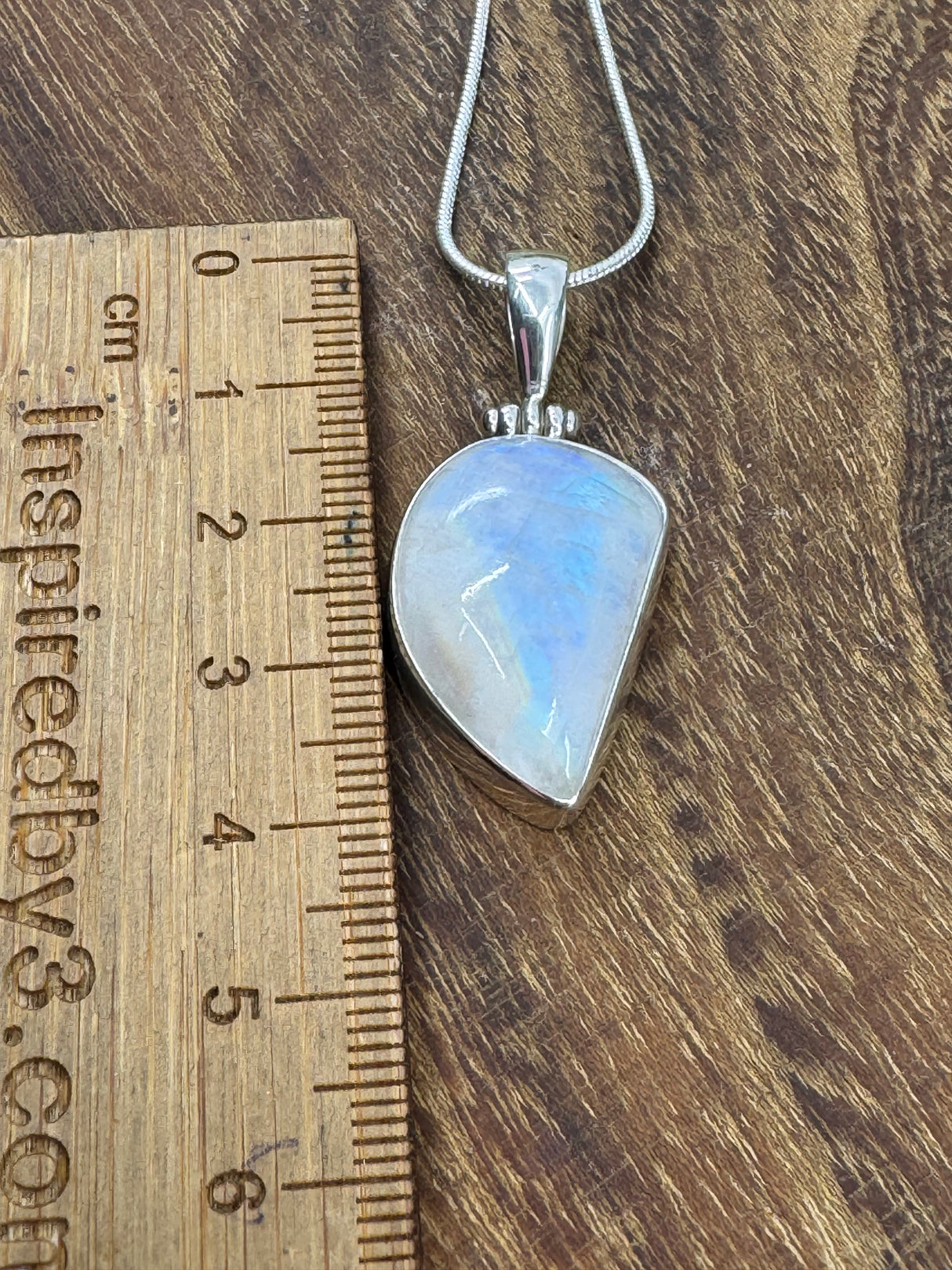 Moonstone Rainbow Silver Pendant - “My mind is open to new possibilities and opportunities”.