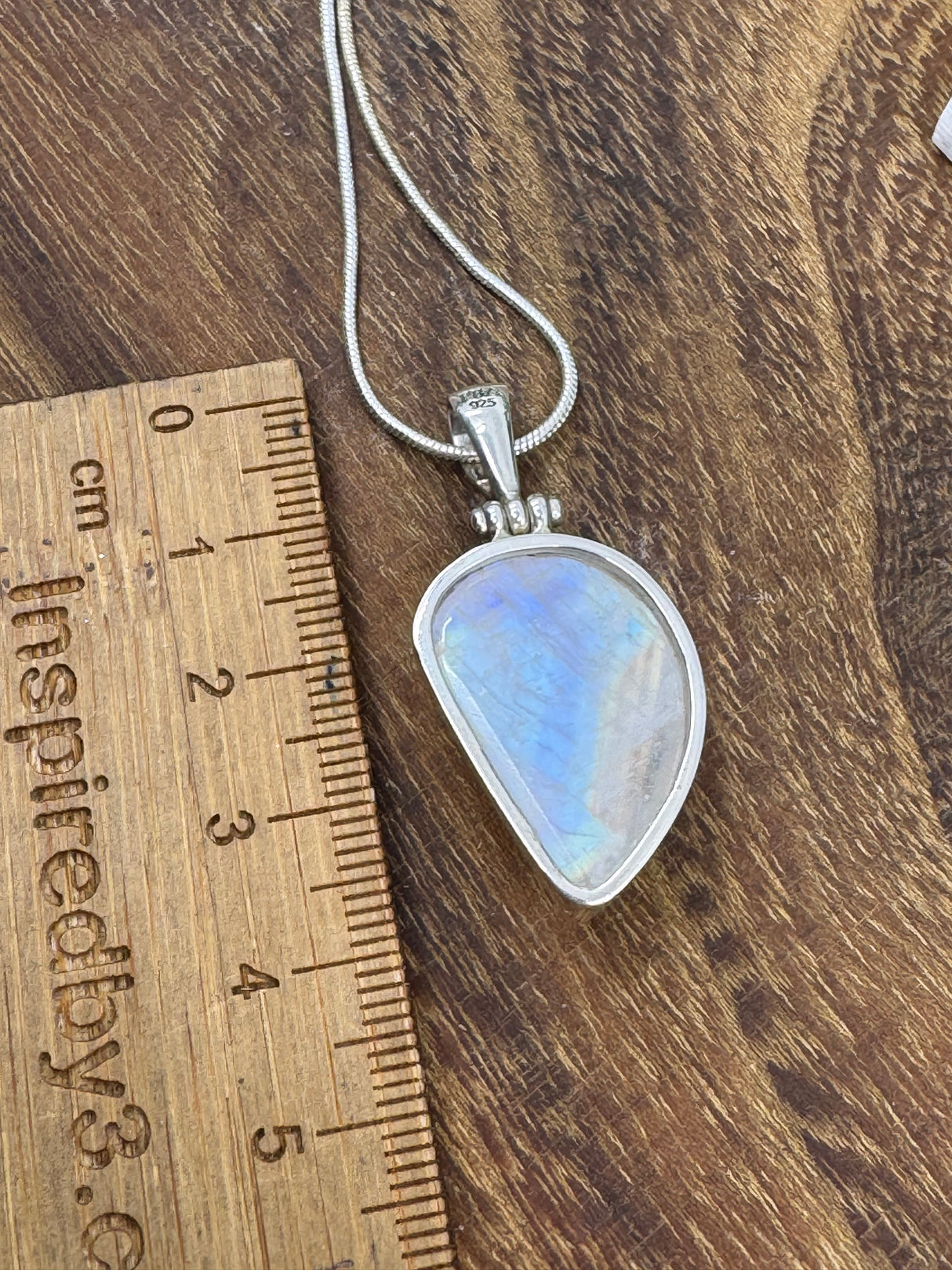 Moonstone Rainbow Silver Pendant - “My mind is open to new possibilities and opportunities”.