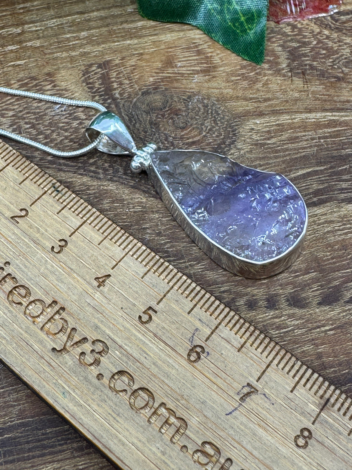 Ametrine Rough Silver Pendant & Chain - "I can overcome anything I set my mind to."