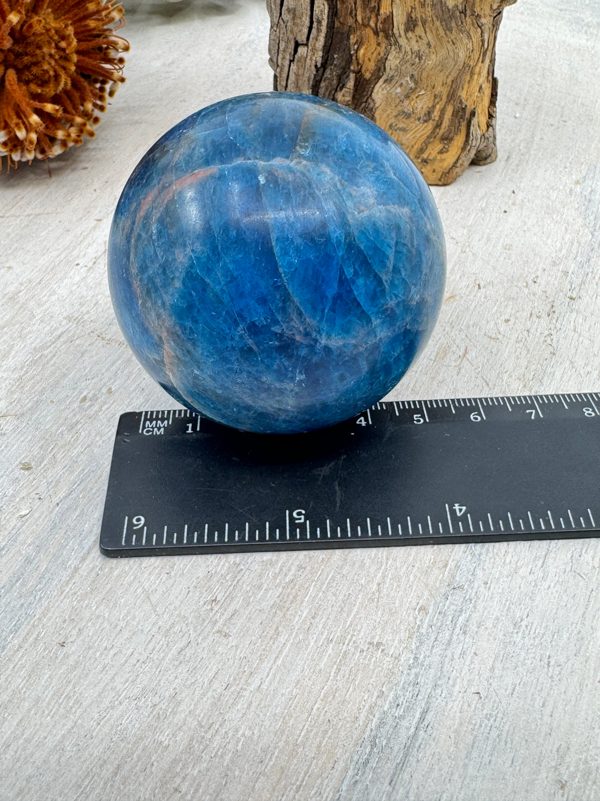 Blue Apatite Sphere 262g (5cm) – Stone of Clarity, Communication & Manifestation