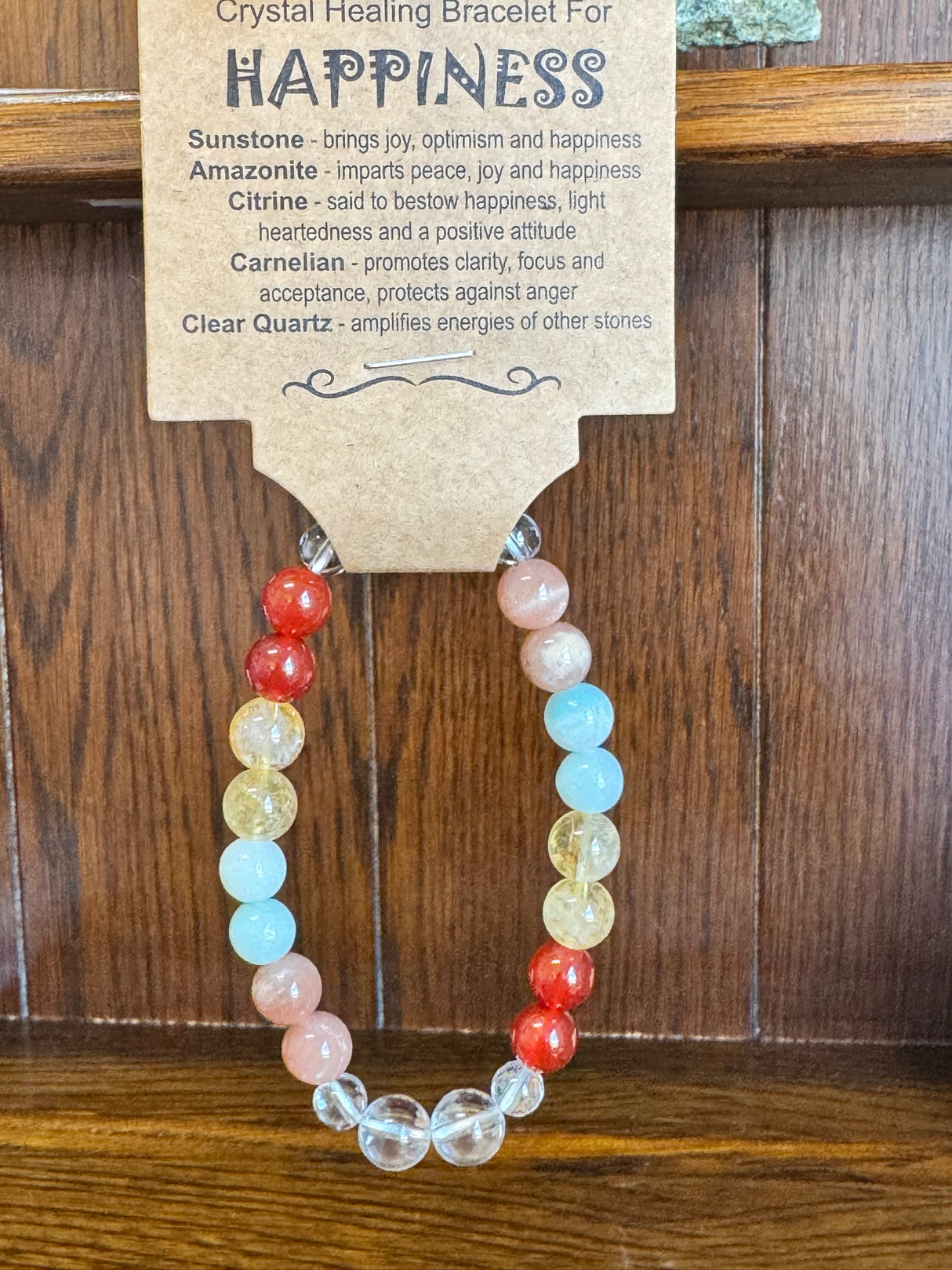 Crystal Healing Bracelet for Happiness