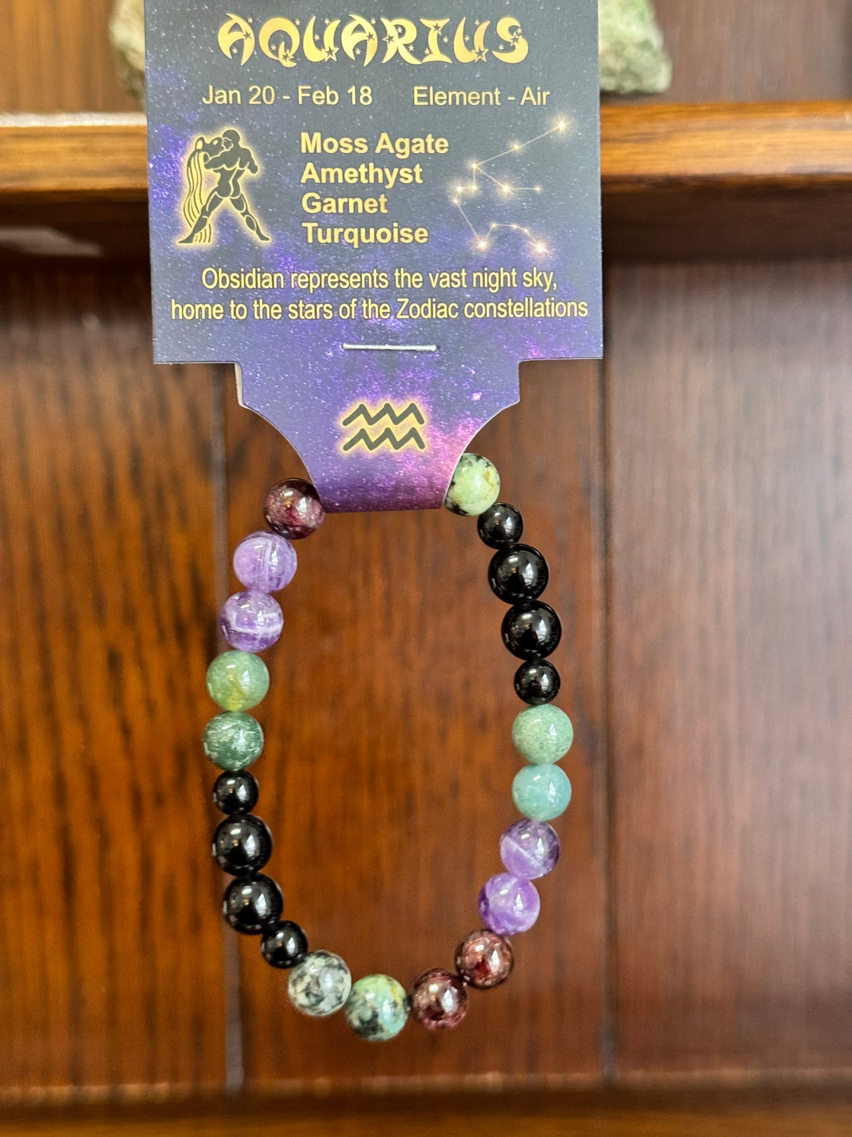 Zodiac Crystal Bracelet for Aquarius