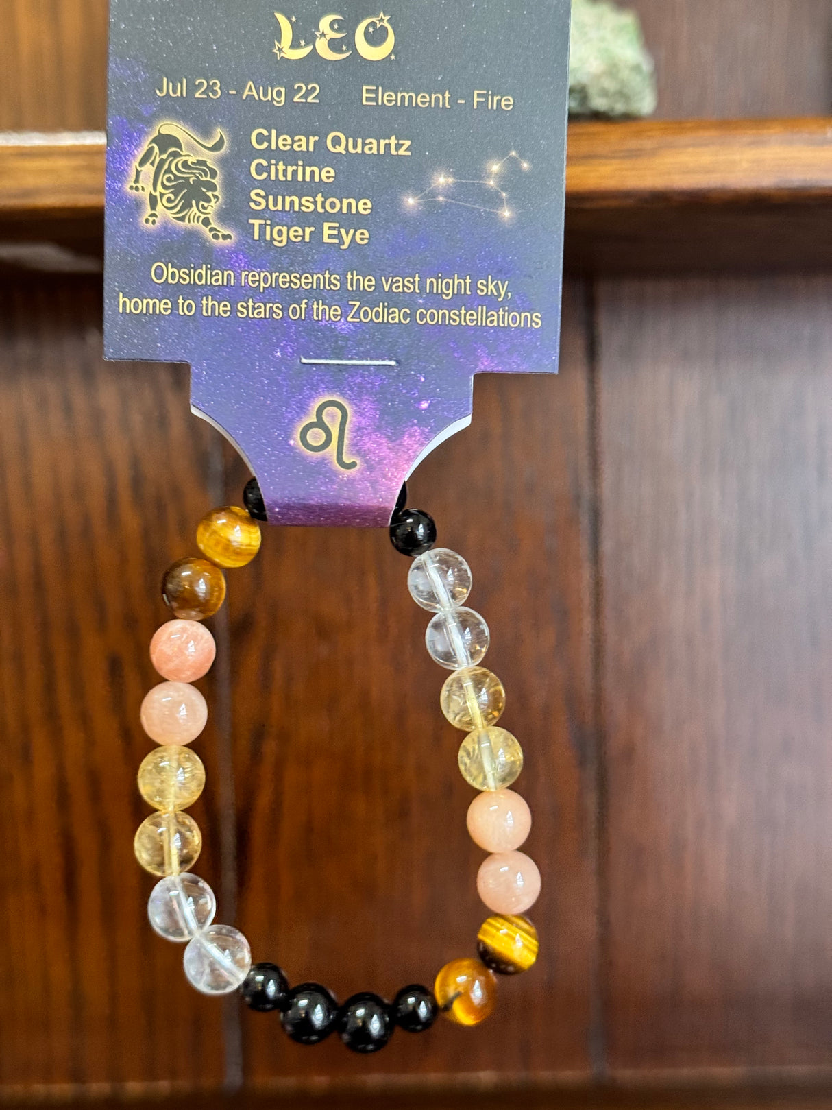 Zodiac Crystal Bracelet for Leo