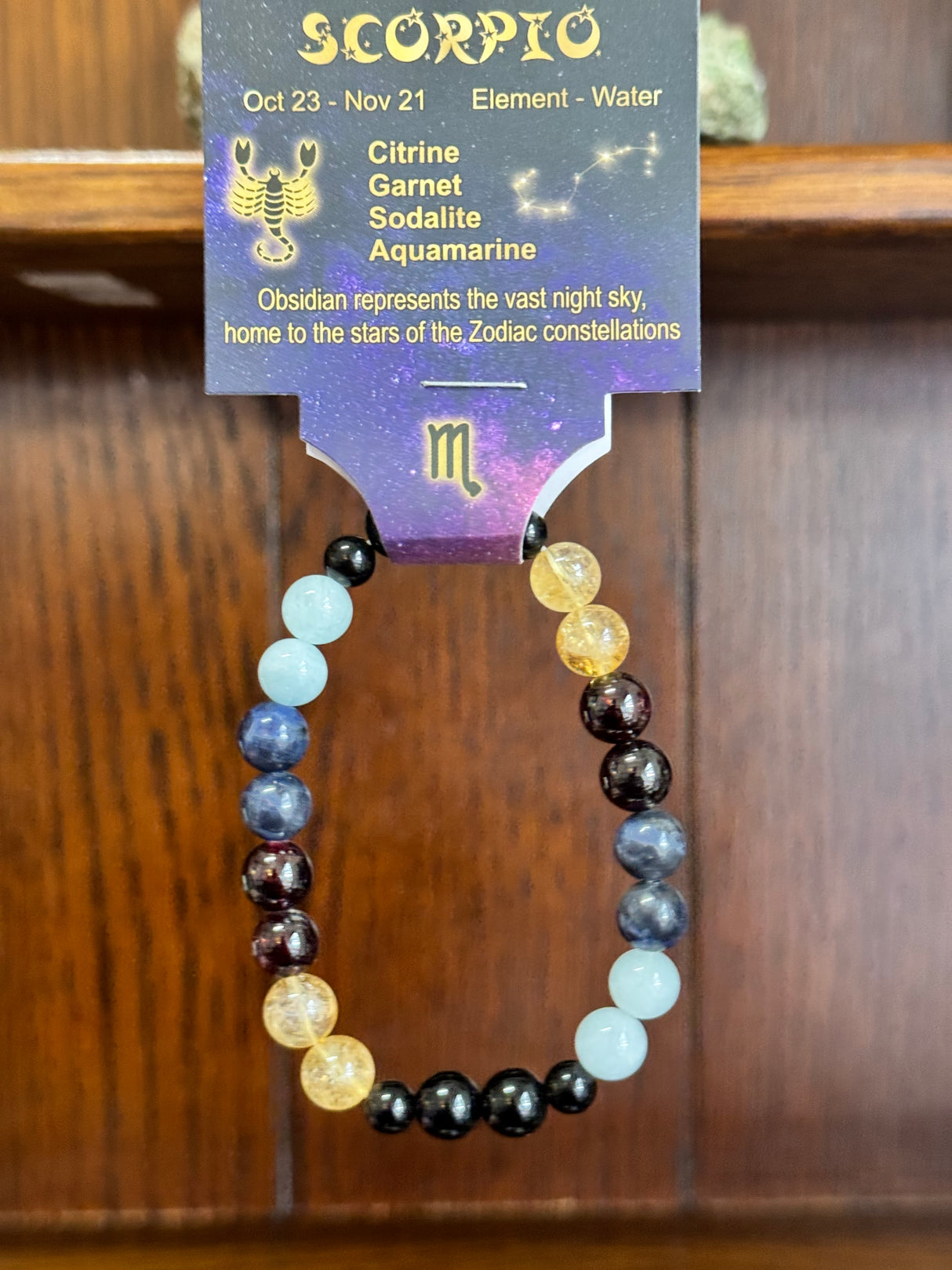 Zodiac Crystal Bracelet for Scorpio