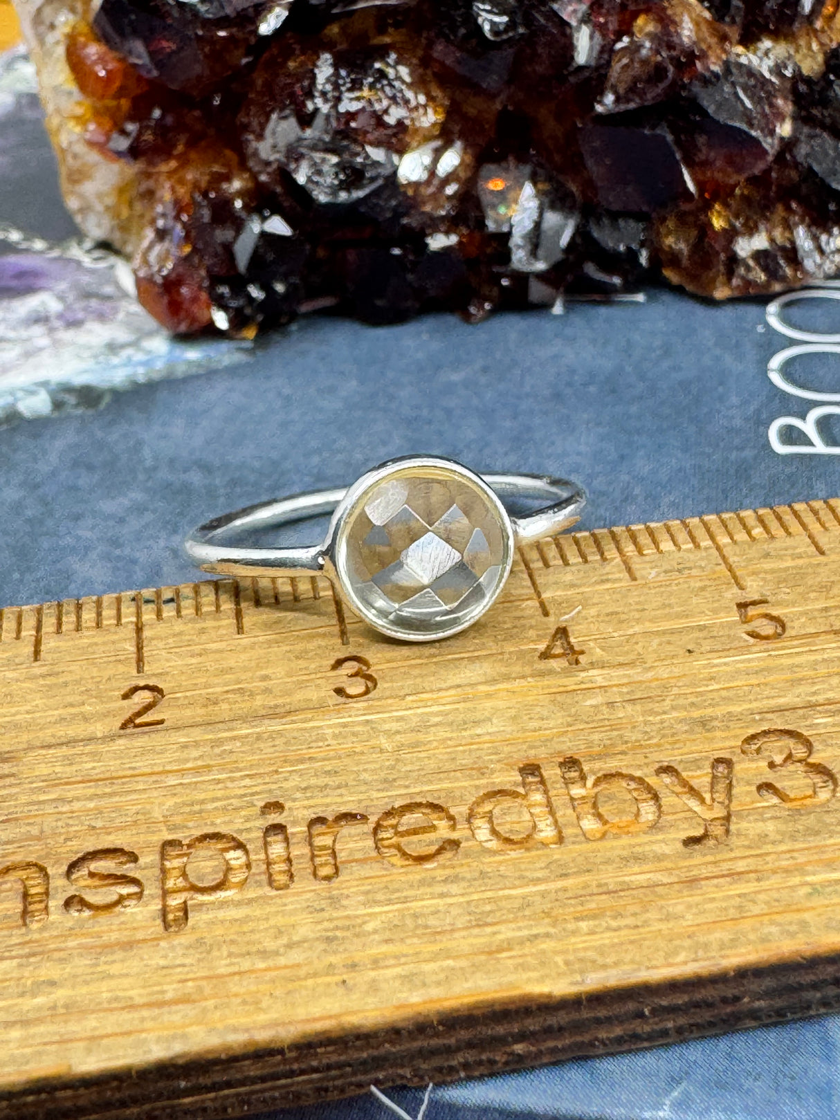 Clear Quartz Ring Size 5 - “I have the power to manifest all my dreams and desires”.